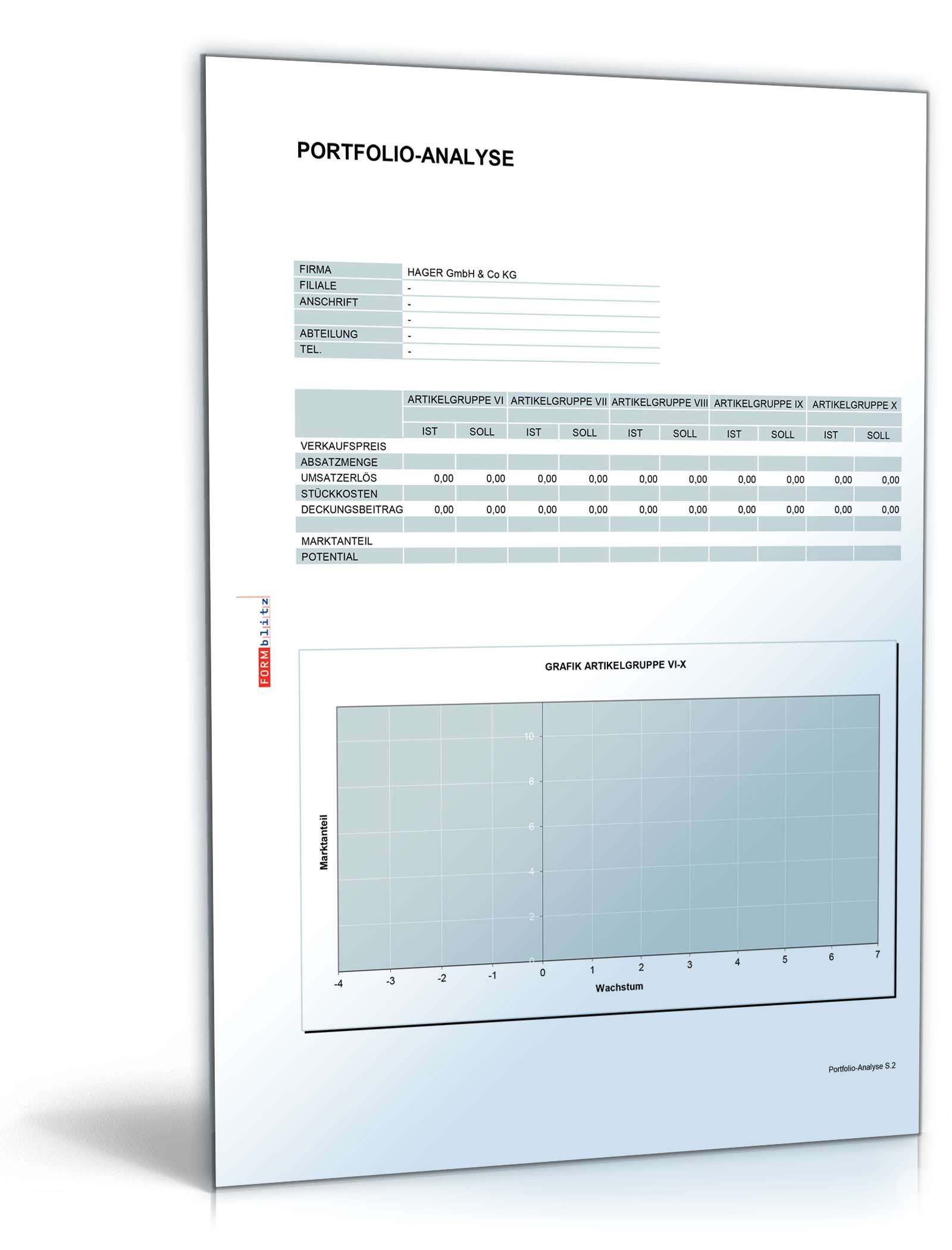 Portfolio-Analyse Existenzgründer Excel. Seite: 2