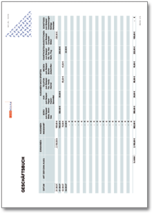 Geschäftsbuch mit definierten Spalten Excel