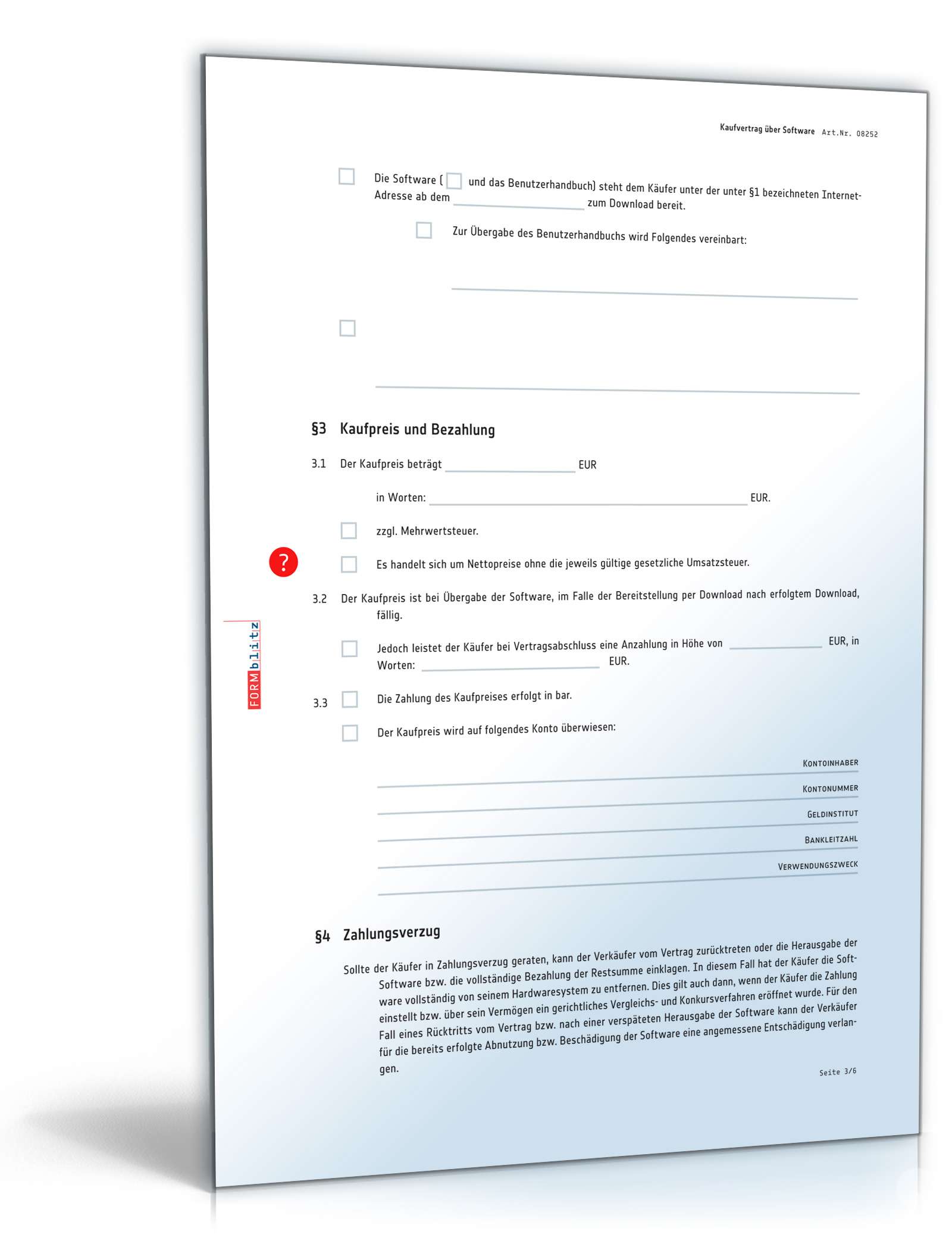 Kaufvertrag Software PDF. Seite: 3