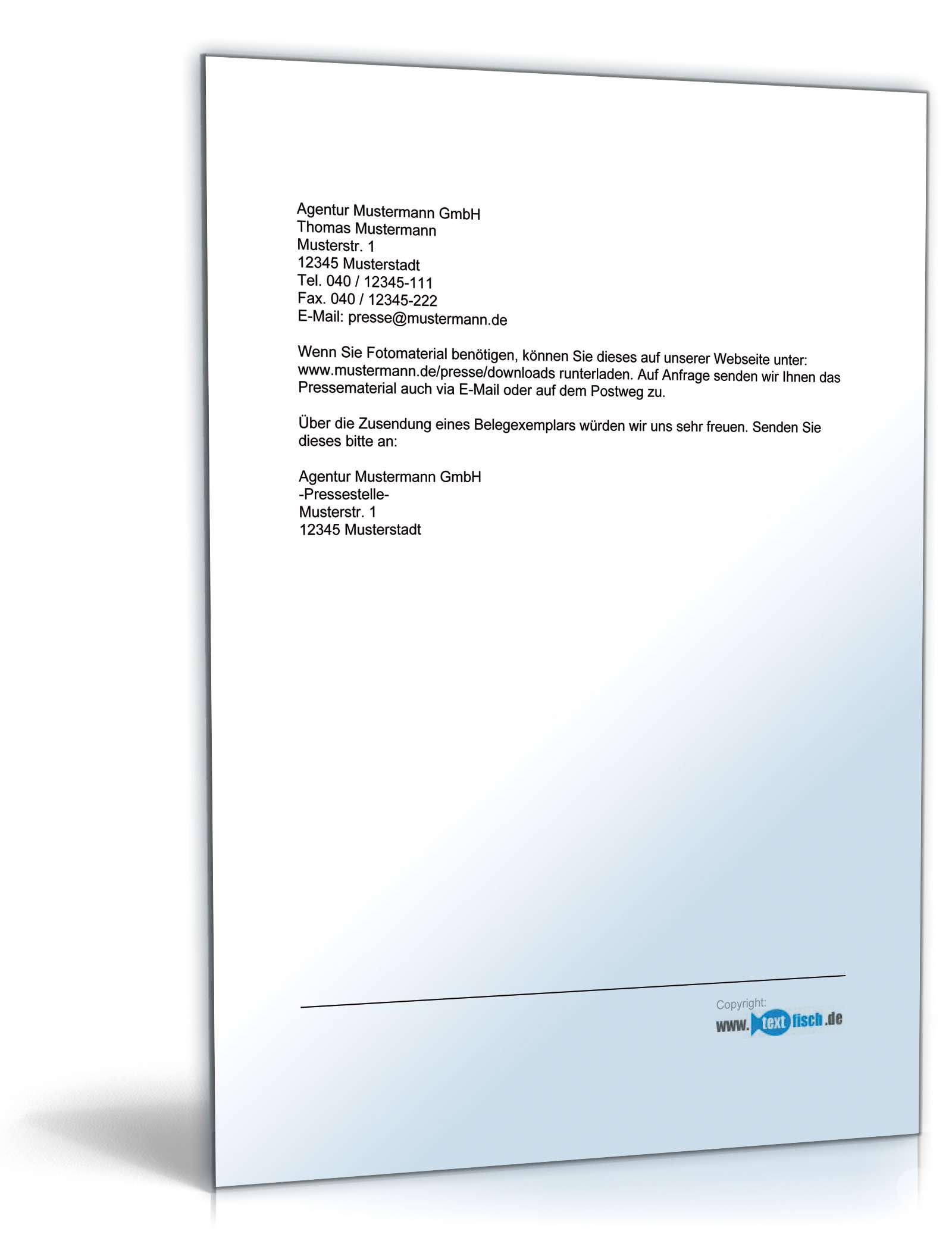 Pressemitteilung über die Eröffnung einer Werbeagentur-Filiale PDF. Seite: 2