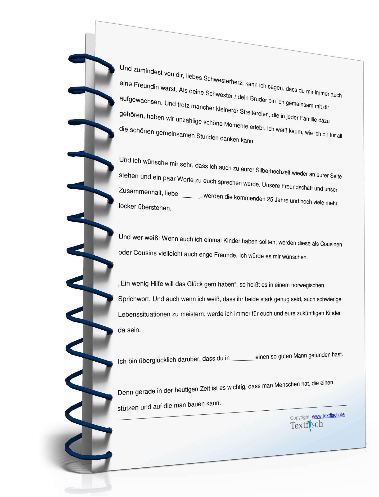 Hochzeitsrede Bruder oder Schwester der Braut PDF. Seite: 5