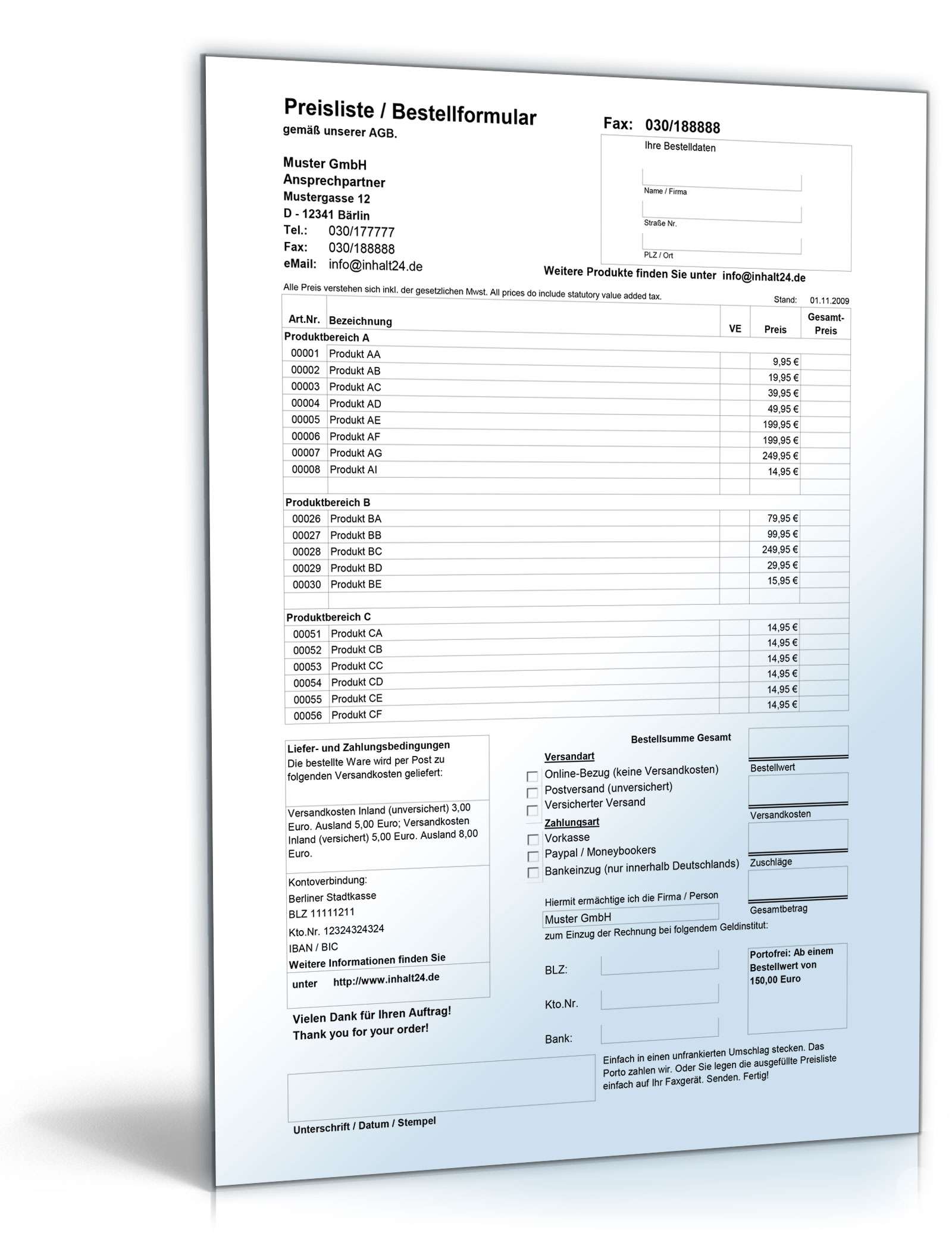 Genial einfache Preisliste mit Excel Excel. Seite: 4