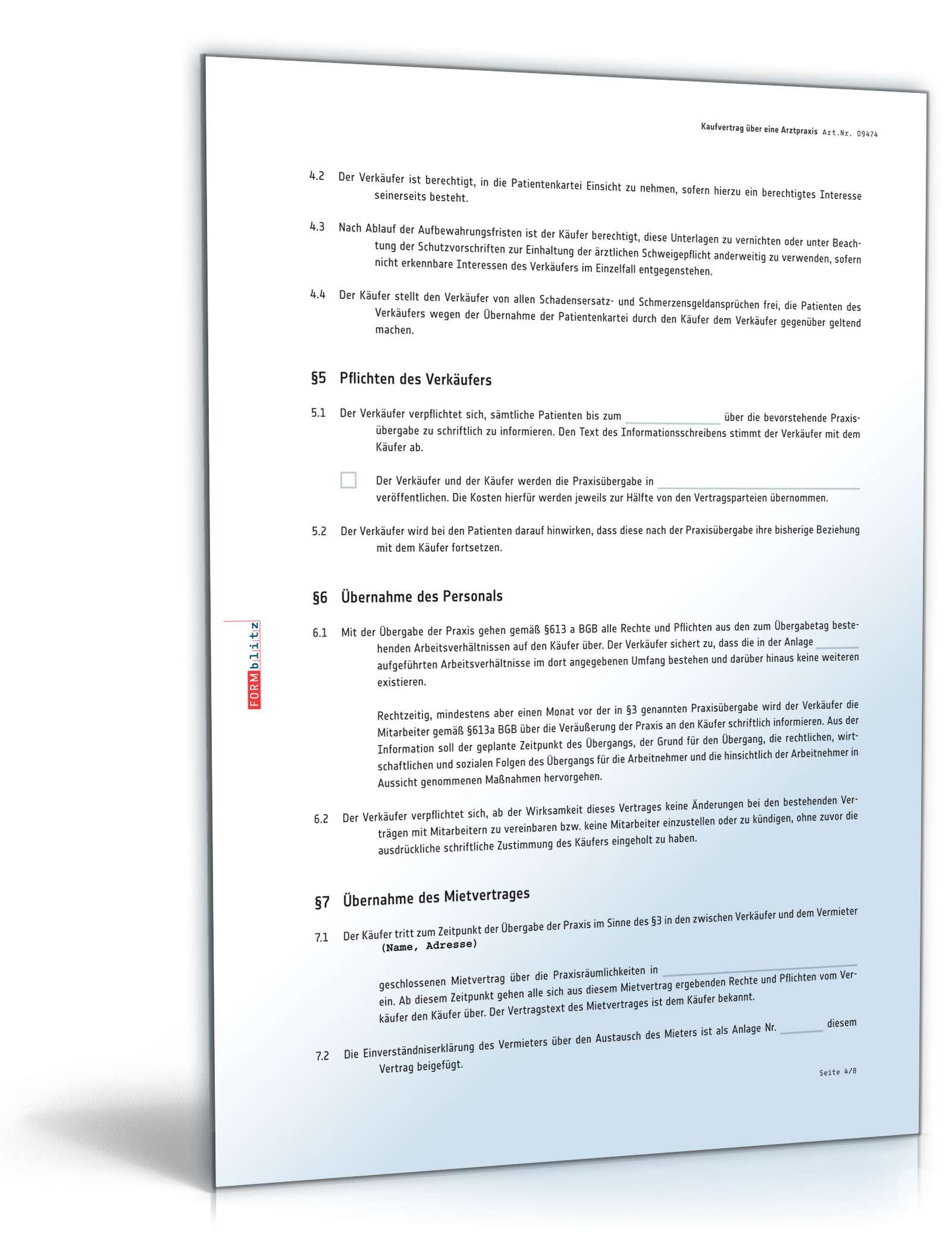 Kaufvertrag Praxis PDF. Seite: 4