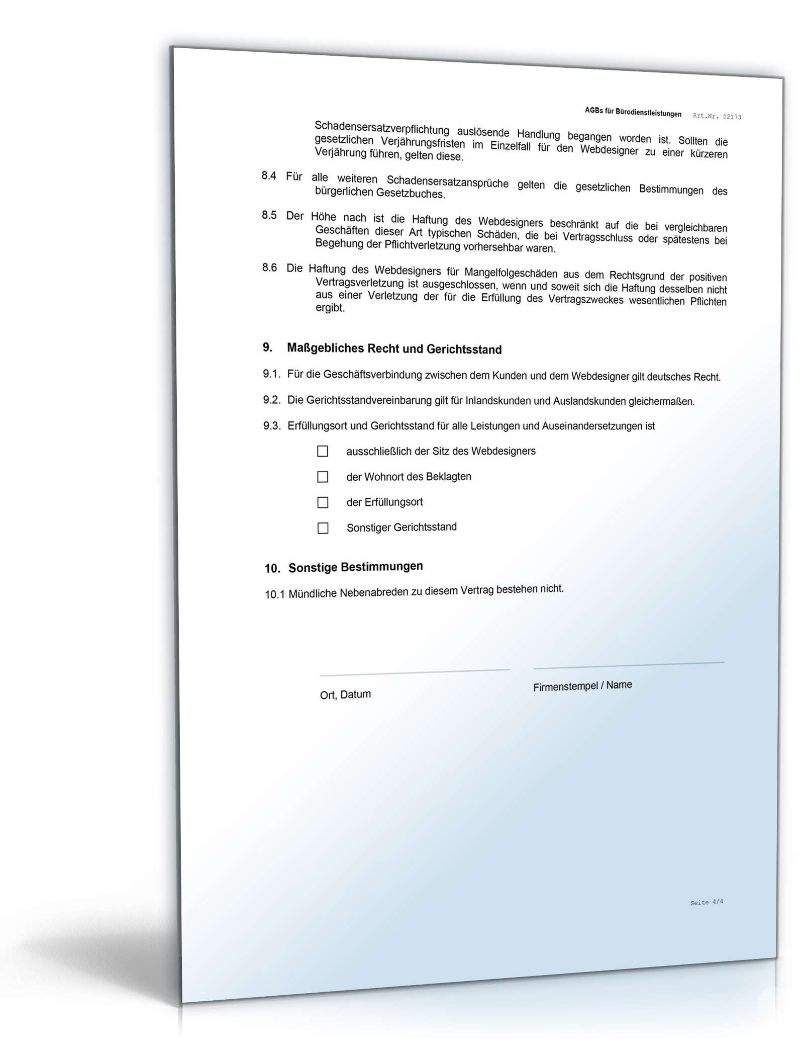AGB Webdesign Word. Seite: 3