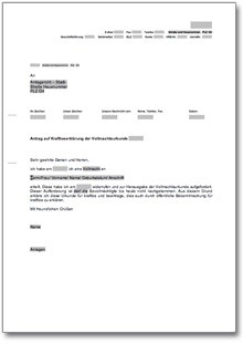 Antrag auf Kraftloserklärung einer Vollmacht Word