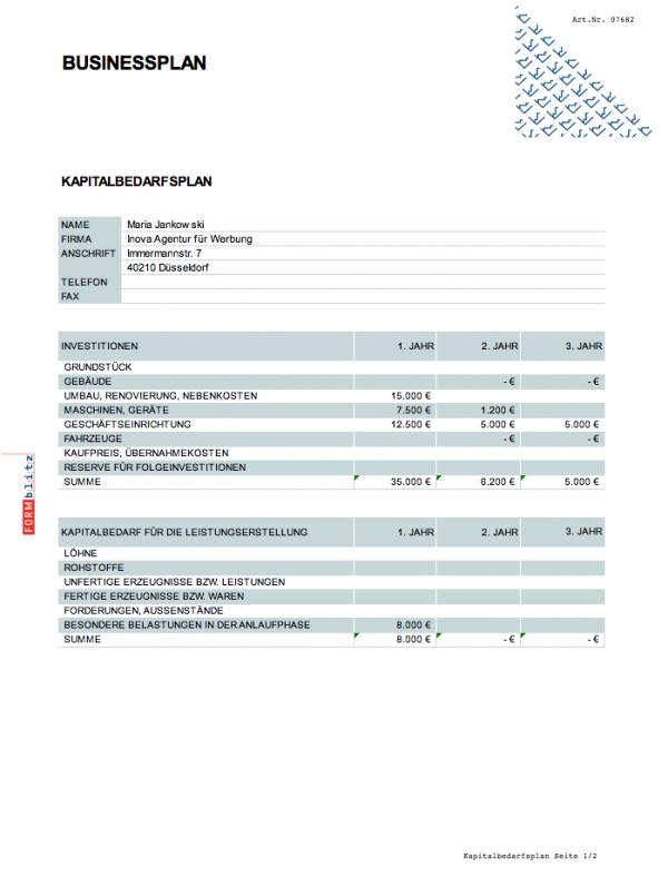 Businessplan Werbeagentur Excel. Seite: 4