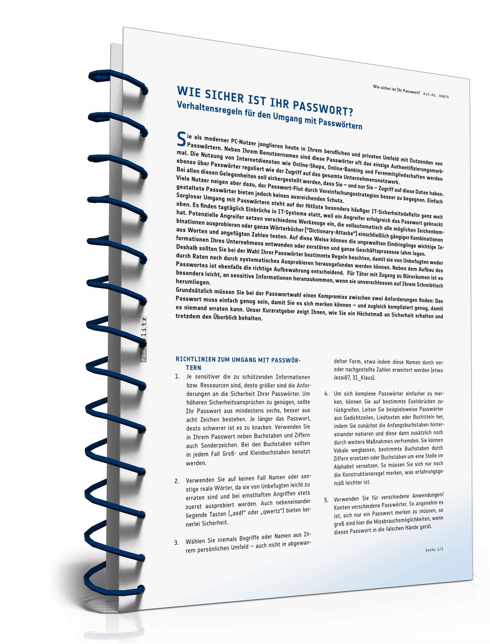 Ratgeber Sicherheit Passwort  PDF. Seite: 2