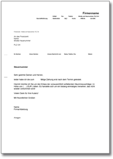 Erlass des Säumniszuschlages Word