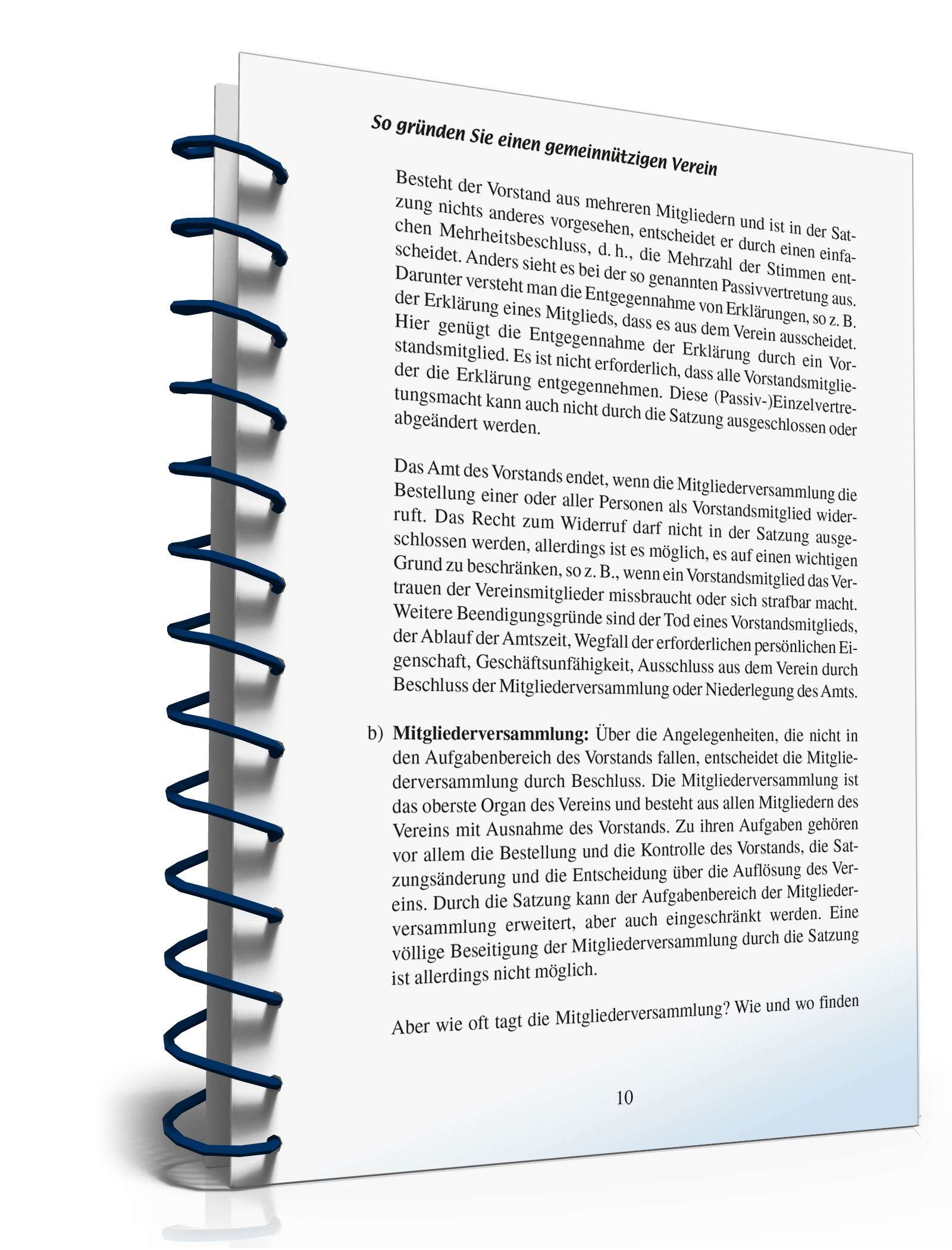 So gründen Sie einen gemeinnützigen Verein PDF. Seite: 10