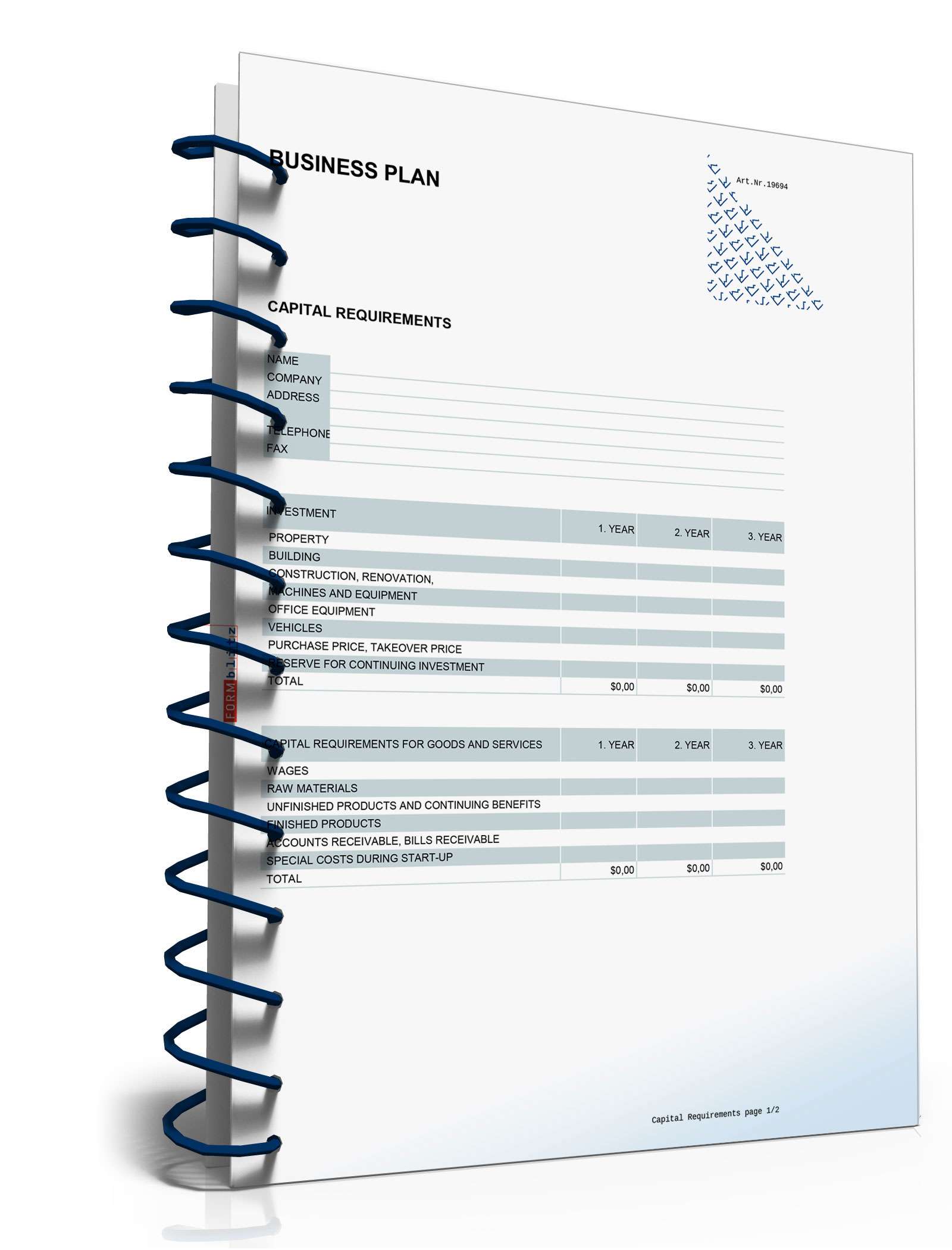 Businessplan auf Englisch Excel. Seite: 11