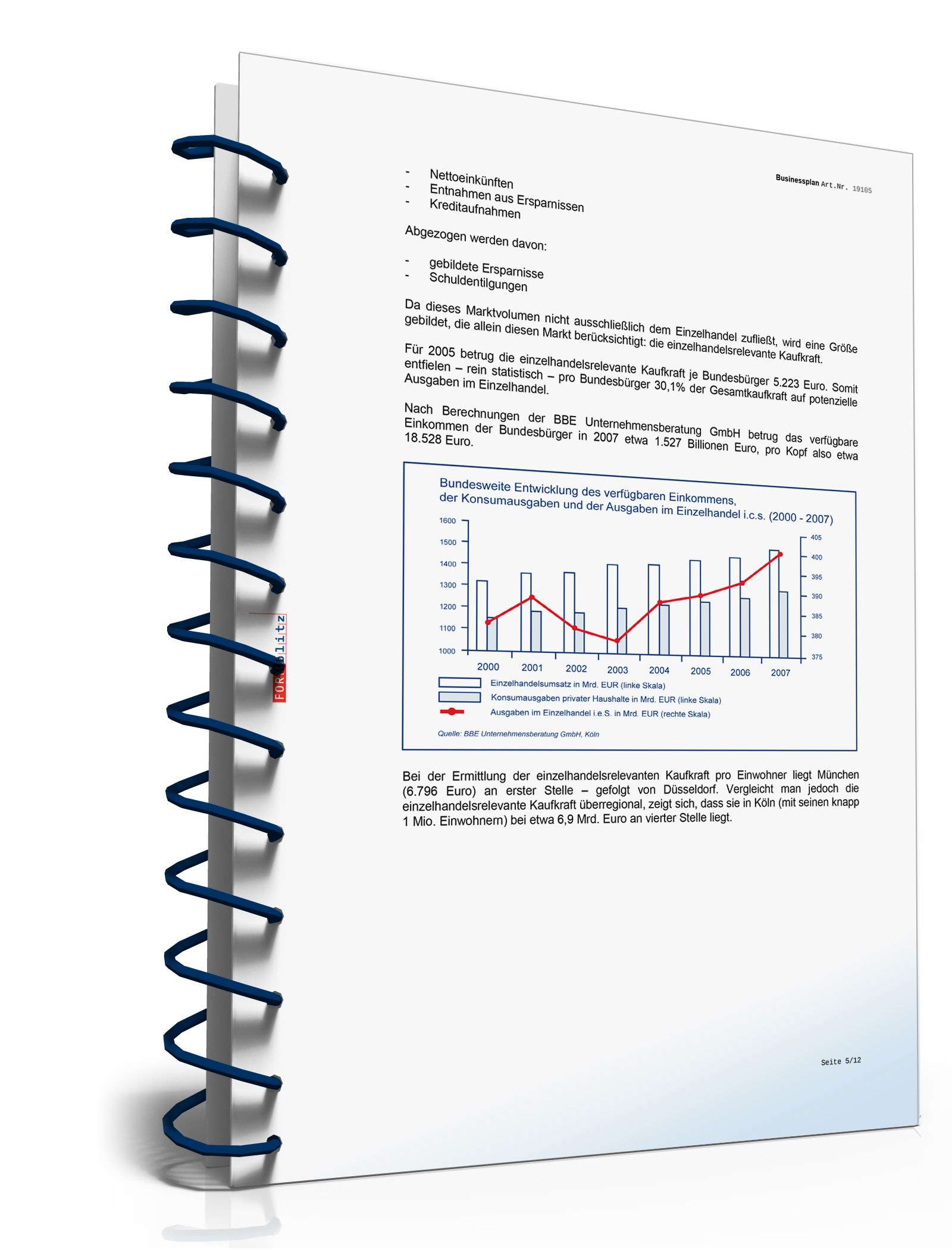 Businessplan Second-Hand-Laden Excel. Seite: 8
