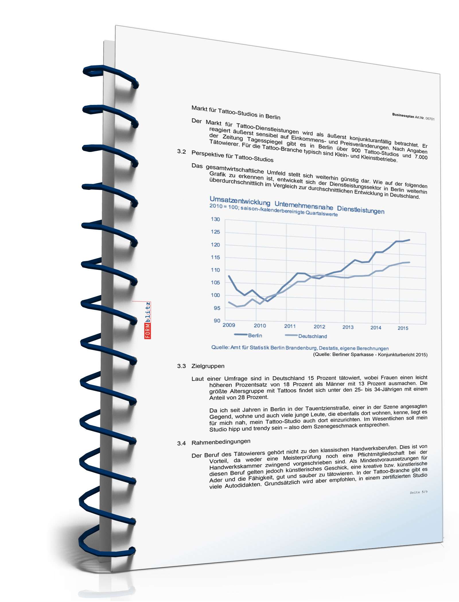 Businessplan Tattoo-Studio Excel. Seite: 4