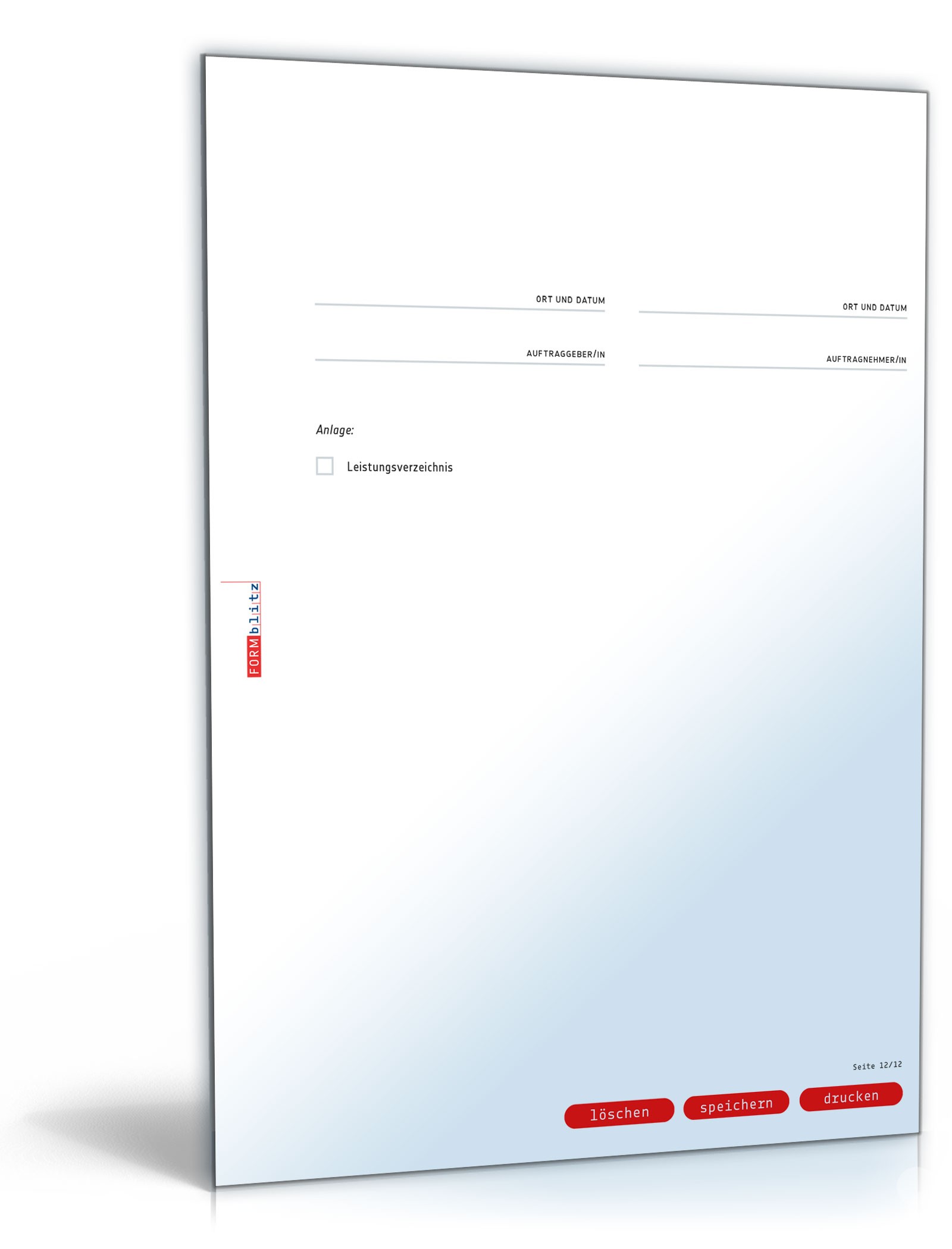 Werkvertrag Wohnungsrenovierungsarbeiten PDF. Seite: 12