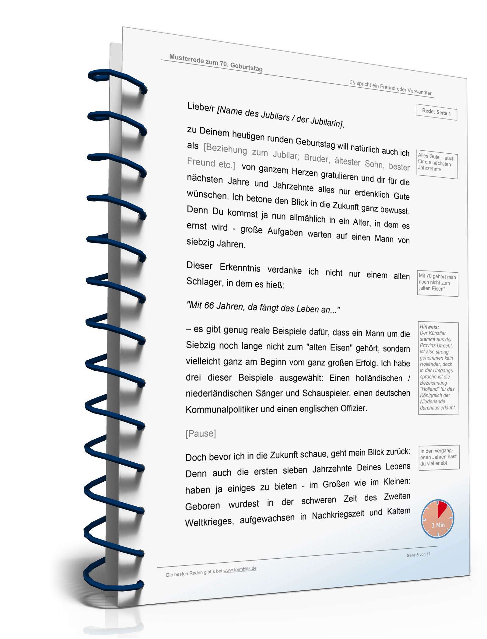 Rede zum 70. Geburtstag eines männlichen Jubilar Word. Seite: 5