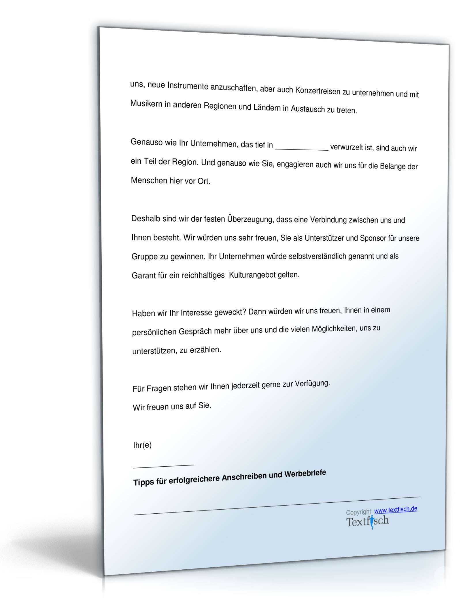 Sponsor Chor/Musikprojekt PDF. Seite: 4