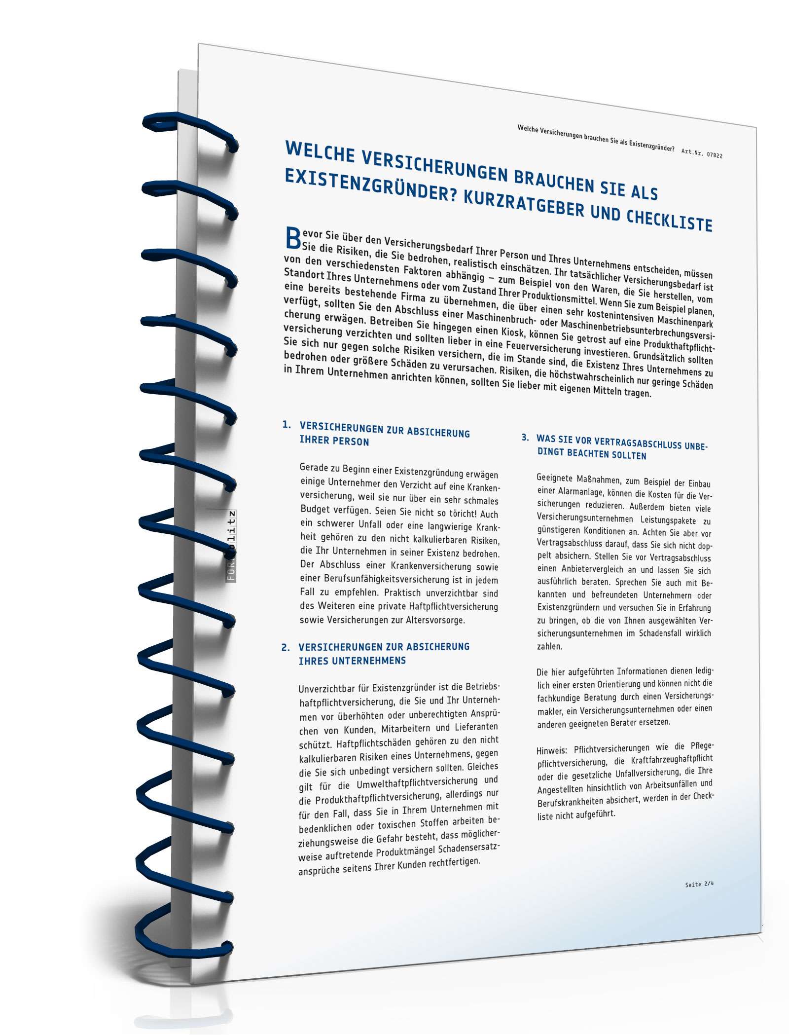 Ratgeber Versicherung Existenzgründer  PDF. Seite: 3