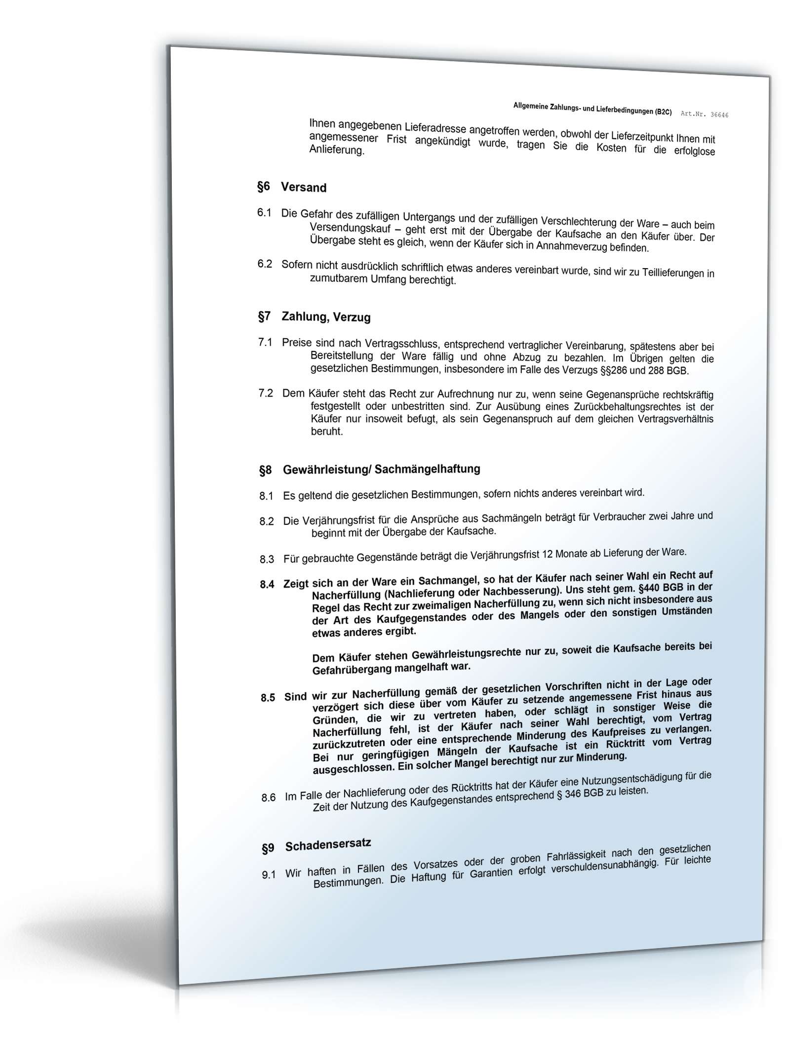 Allgemeine Liefer- und Zahlungsbedingungen   Word. Seite: 2