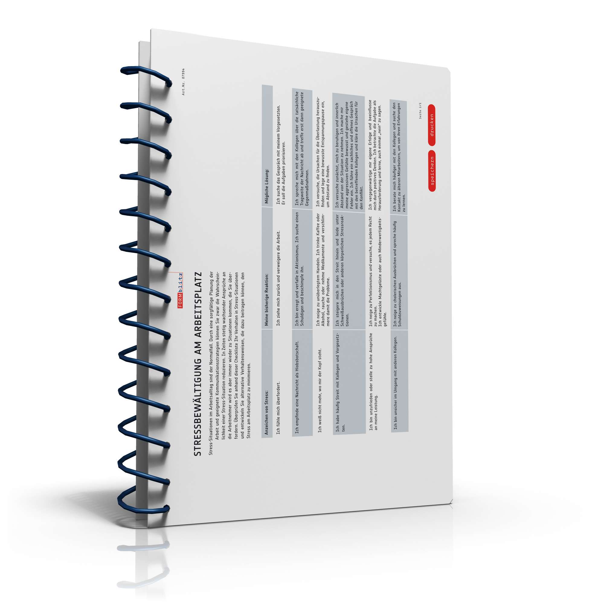 Checkliste Stressbewältigung am Arbeitsplatz PDF