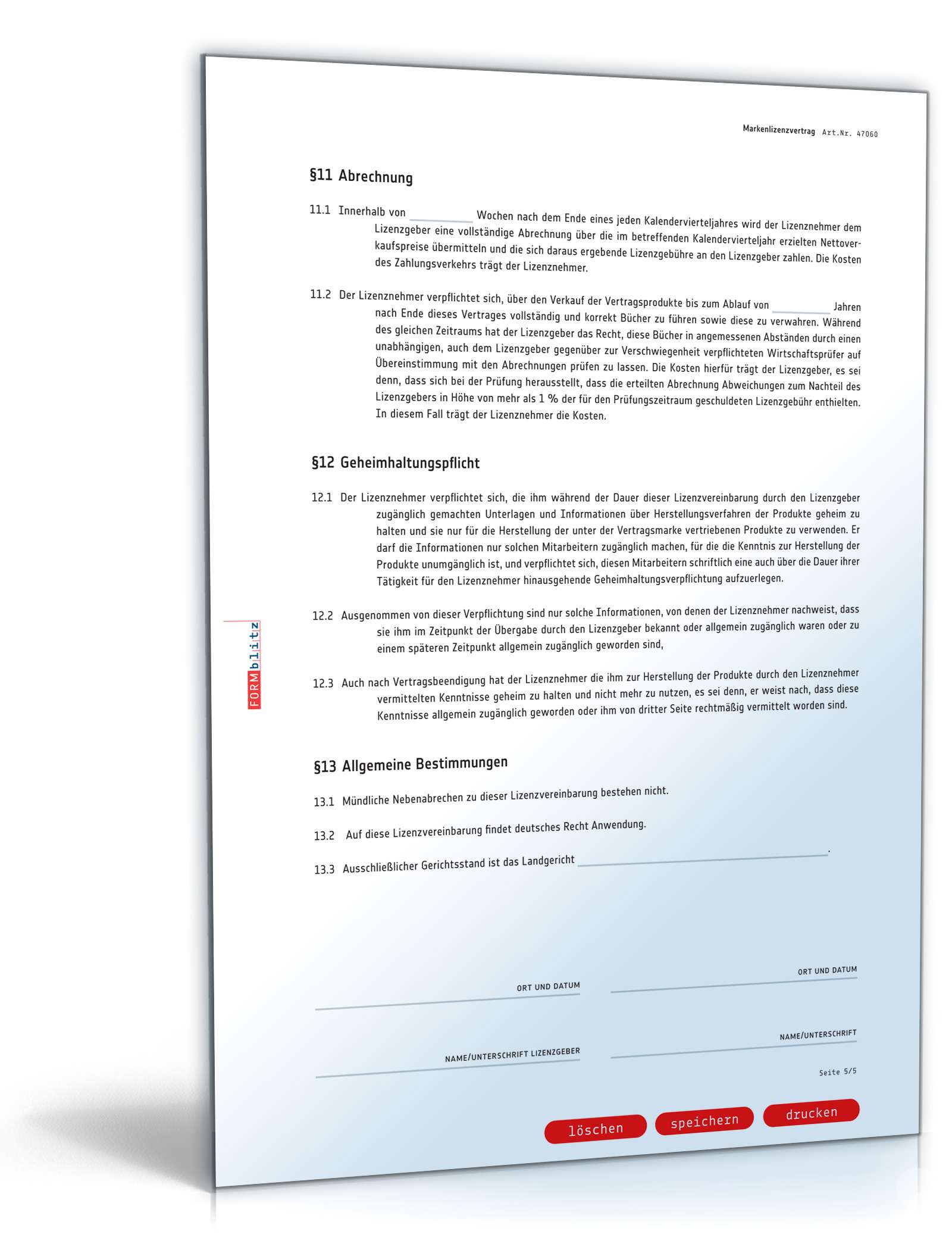 Markenlizenzvertrag  PDF. Seite: 5