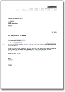 Einstellungszusage mit Terminwunsch Word