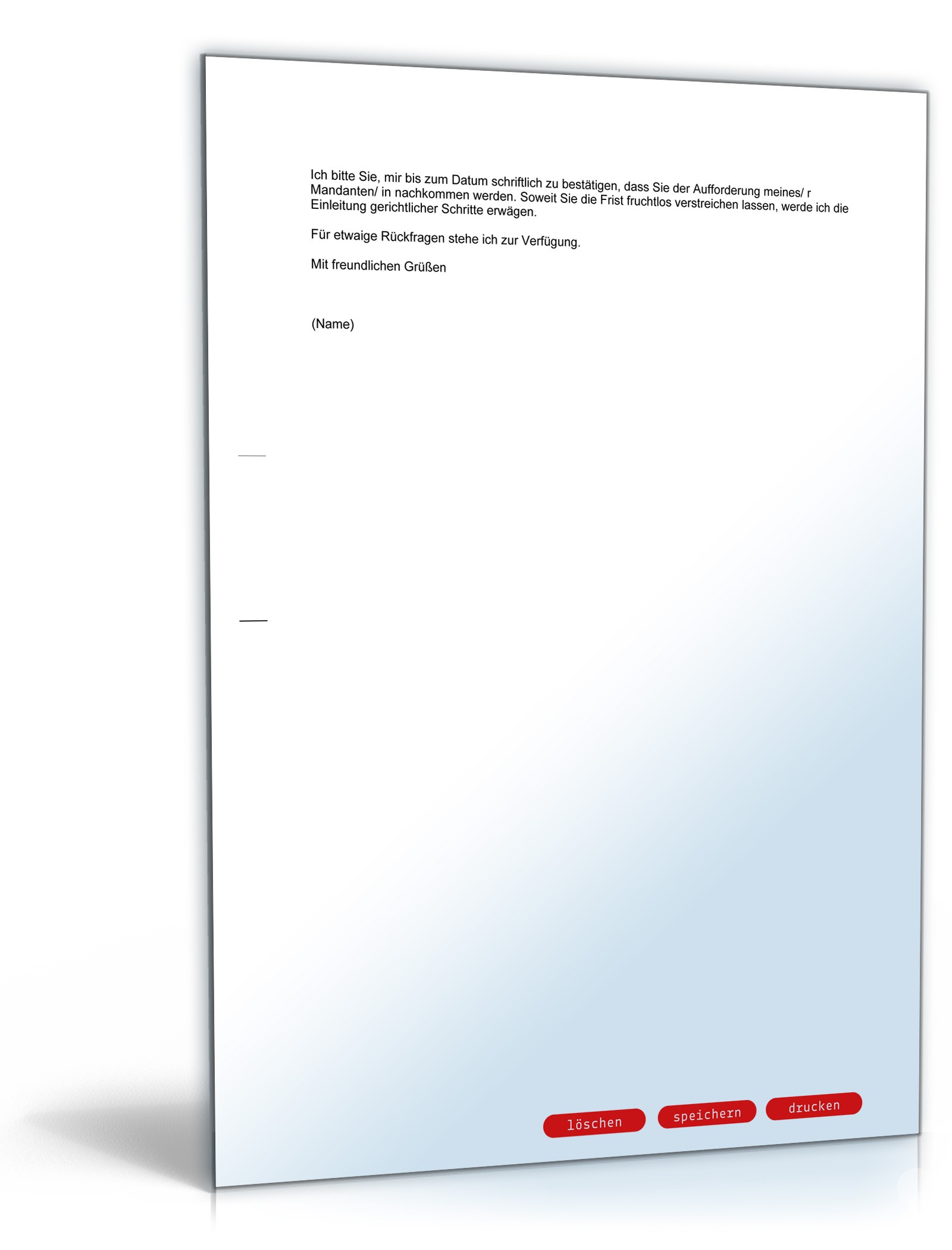 Schreiben zur Geltendmachung von Kindesunterhalt PDF. Seite: 2