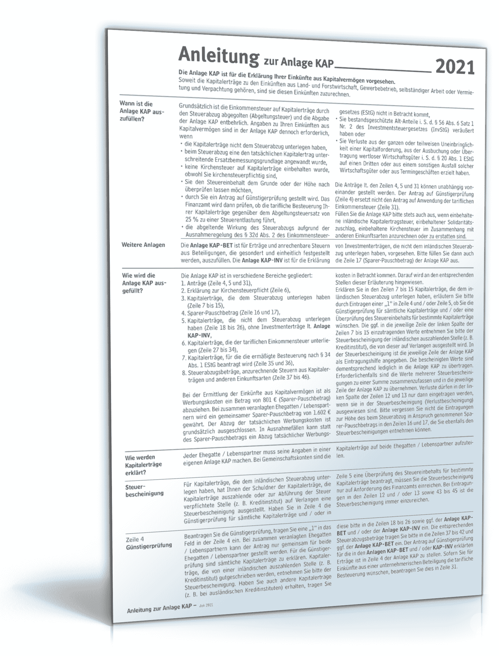 Anleitung Anlage KAP 2021 PDF