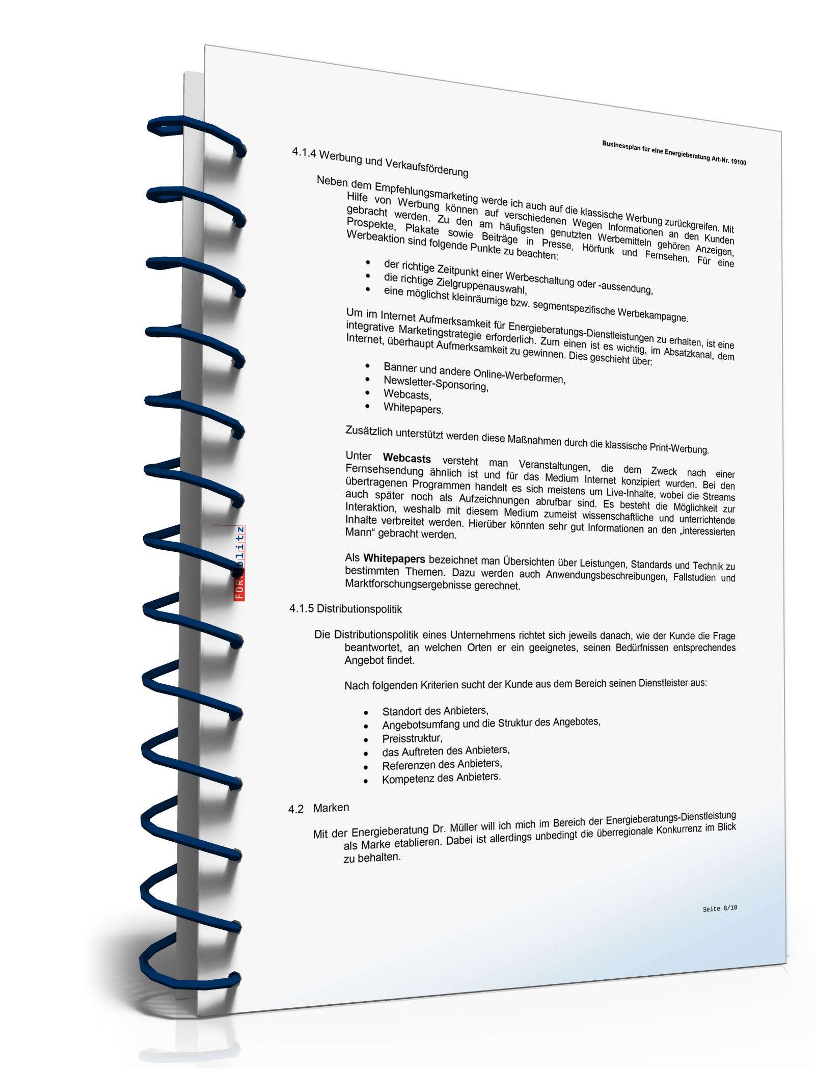 Businessplan Energieberatung Excel. Seite: 11