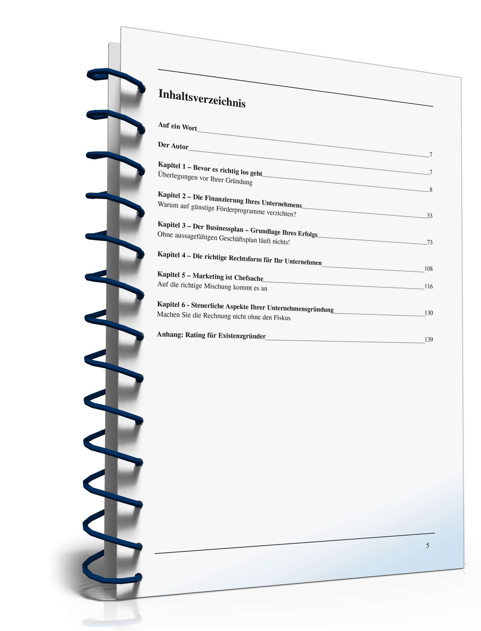 Ratgeber Unternehmensgründung PDF. Seite: 5