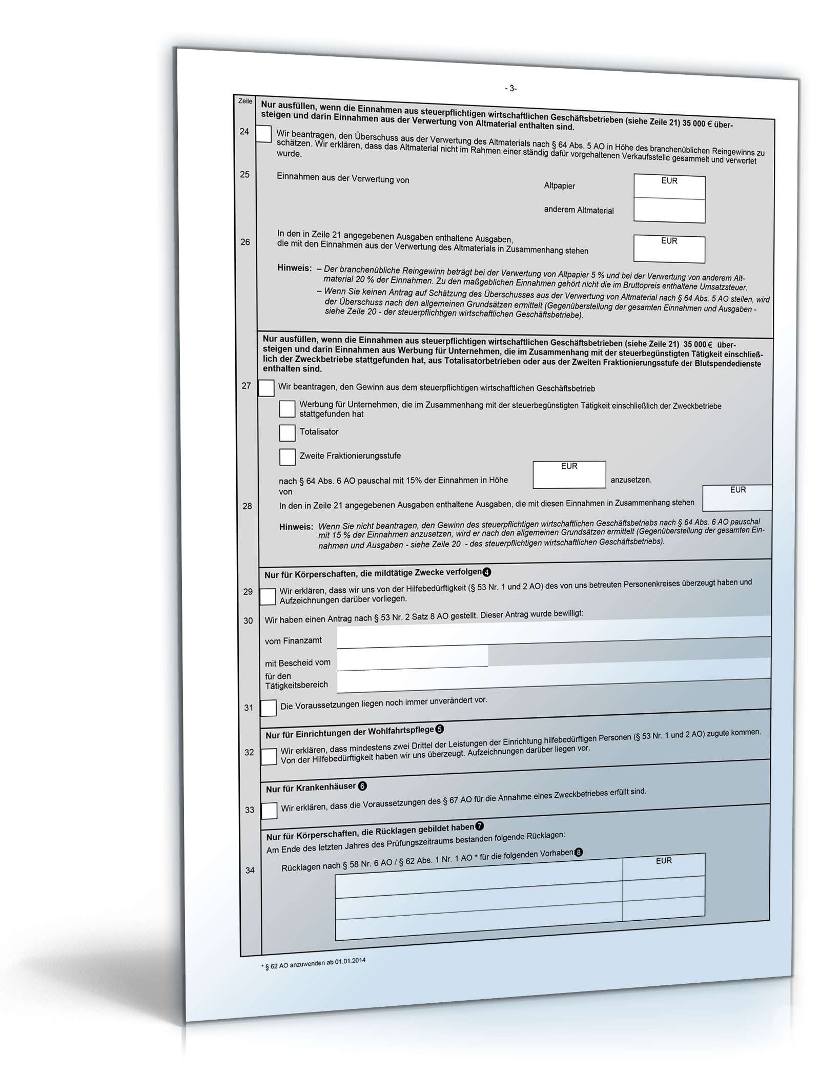 Erklärung zur Körperschaftsteuer und Gewerbesteuer PDF. Seite: 3