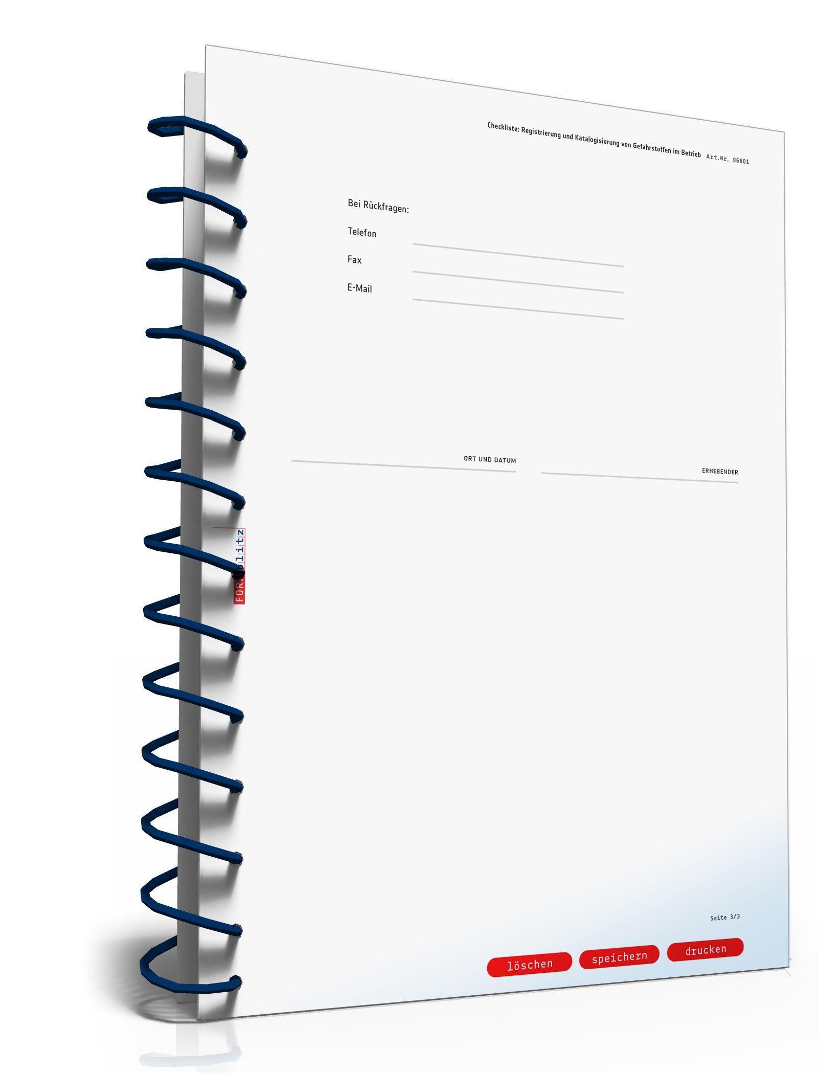 Checkliste Registrierung/Katalogisierung Gefahrstoffe PDF. Seite: 3