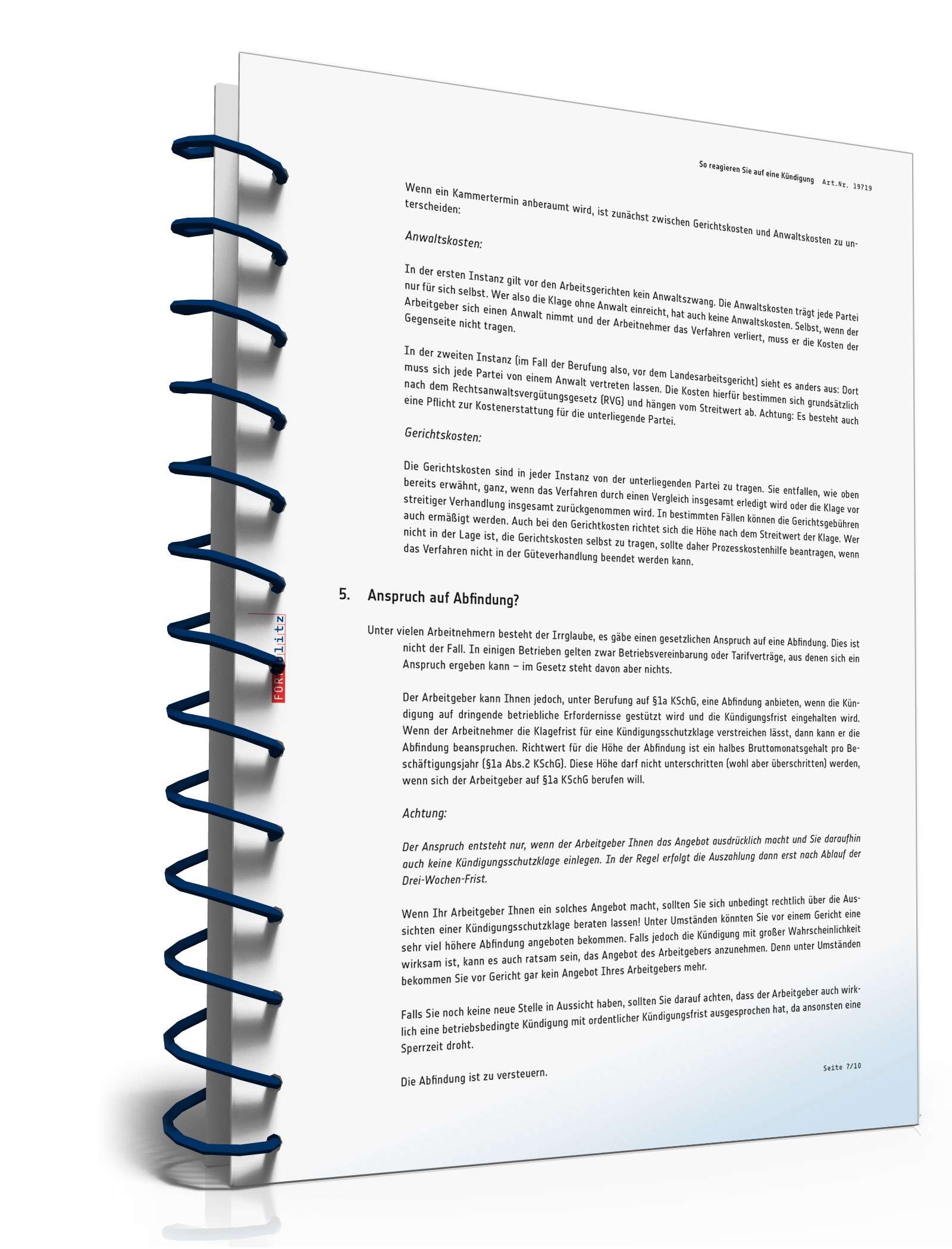 So reagieren Sie auf eine Kündigung PDF. Seite: 8