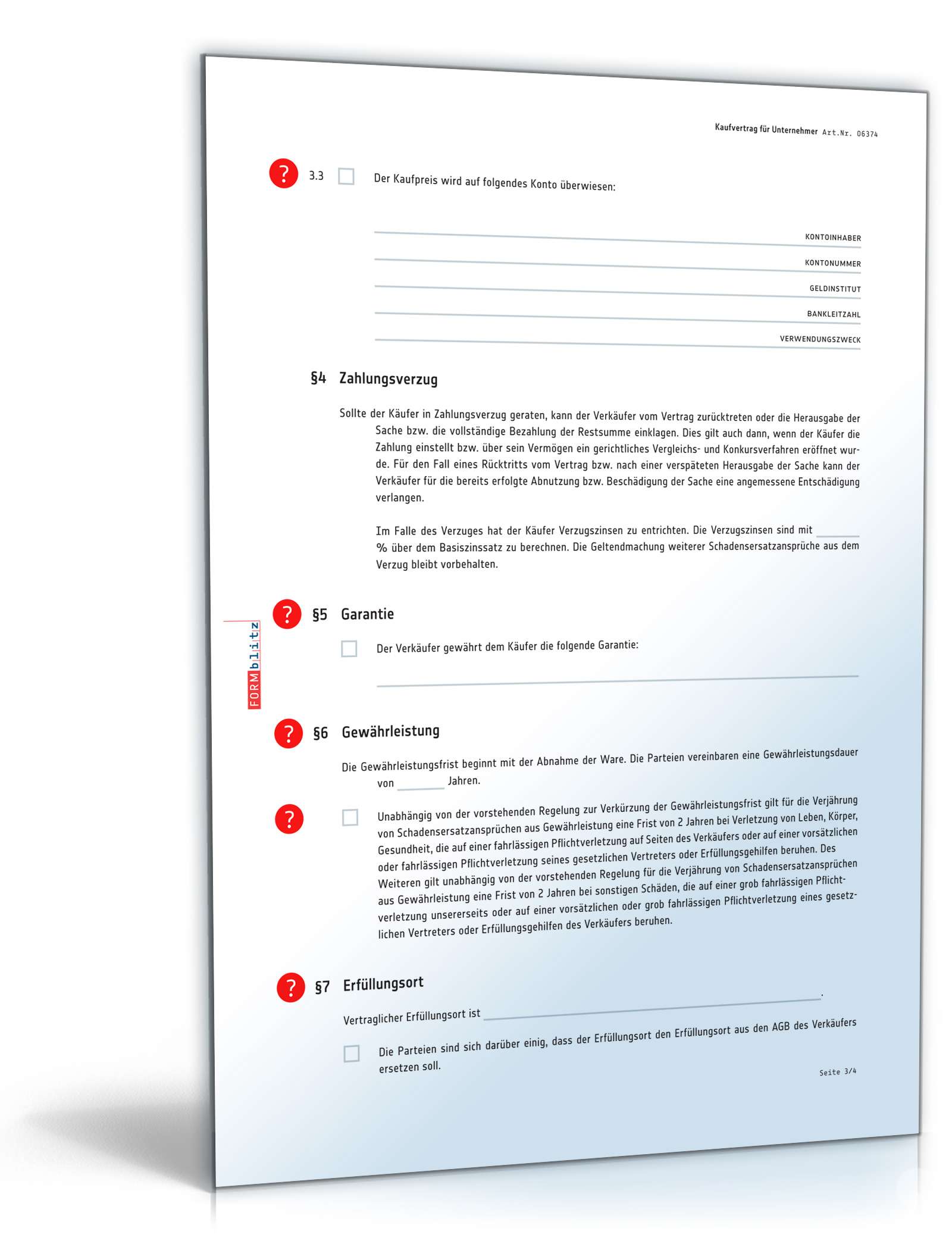 Kaufvertrag zwischen Unternehmern PDF. Seite: 3