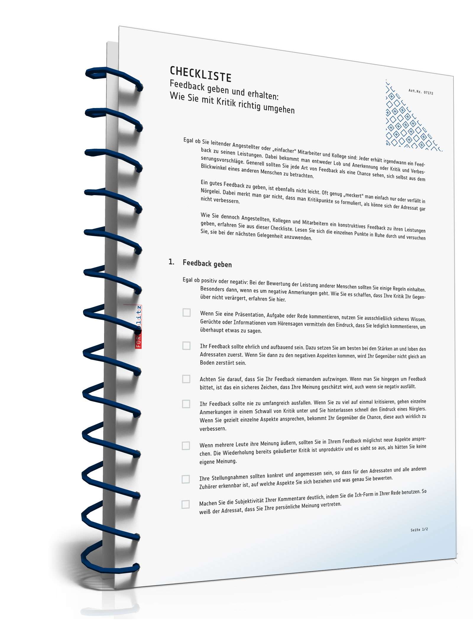 Checkliste Feedback-Regeln PDF