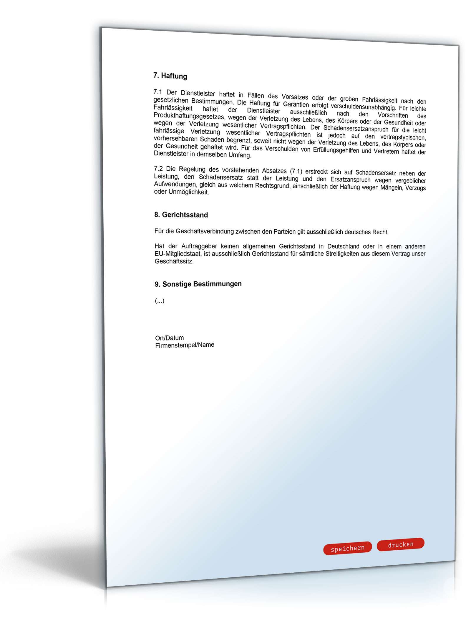 AGB Dienstleistungen PDF. Seite: 4