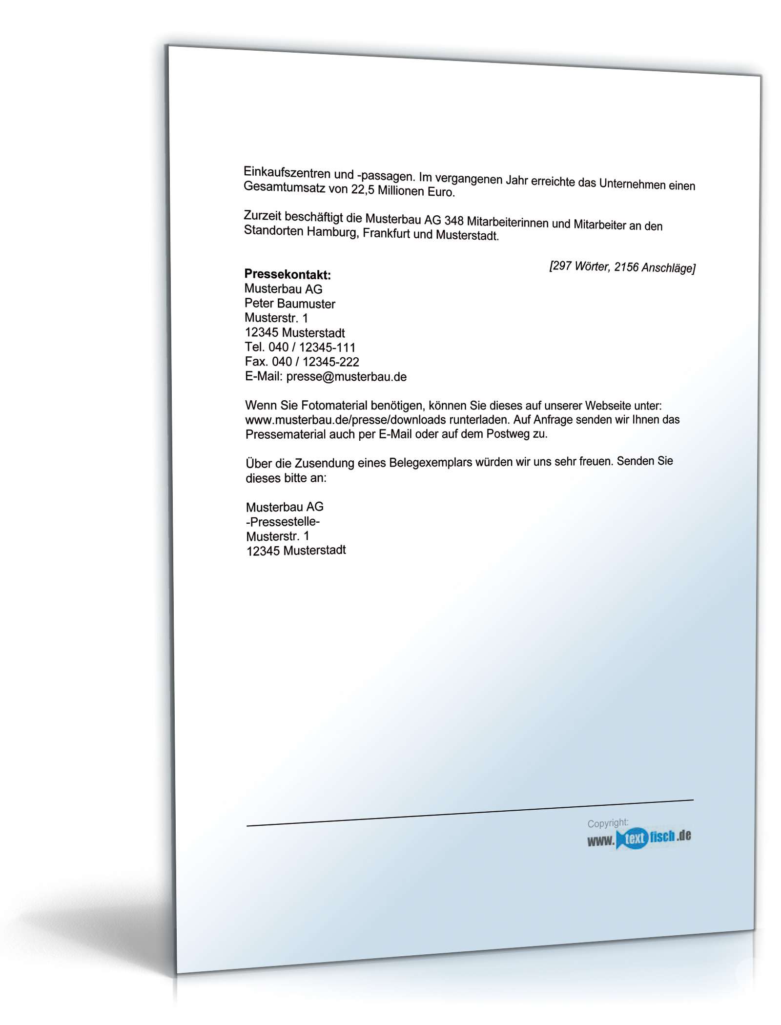 Pressemitteilung Bauherr über Bau eines neuen Einkaufszentrums  PDF. Seite: 2