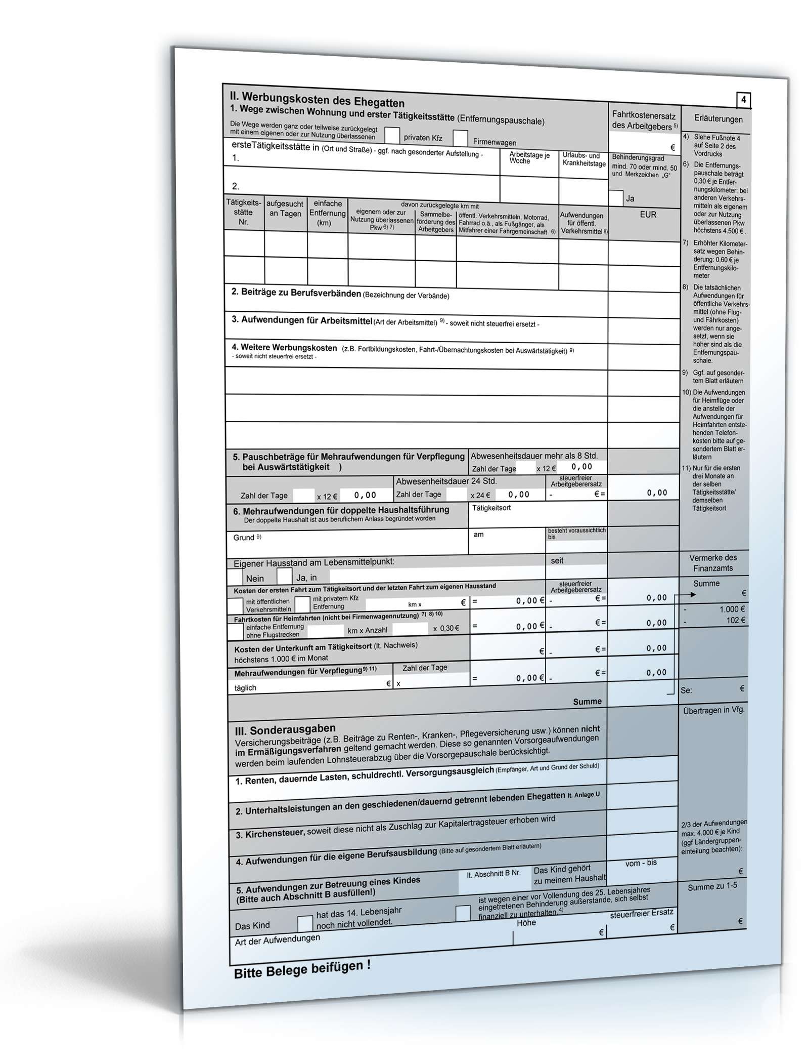 Antrag auf Lohnsteuer-Ermäßigung 2015 PDF. Seite: 4