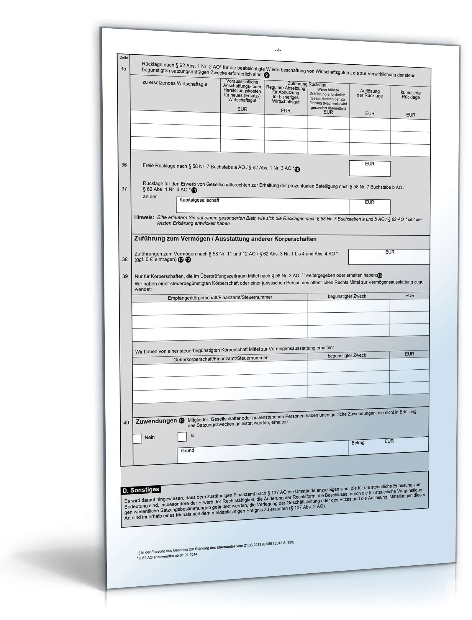 Erklärung zur Körperschaftsteuer und Gewerbesteuer PDF. Seite: 4