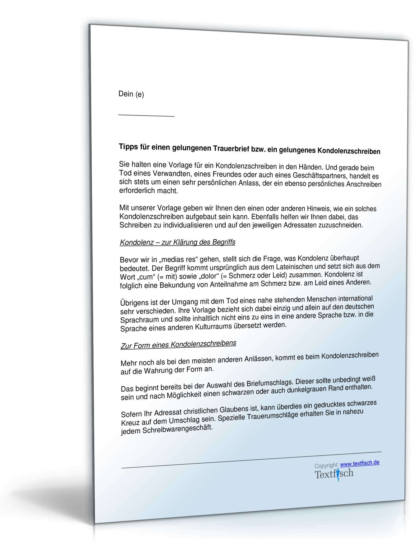 Kondolenzschreiben Tod eines Elternteils im Verein   PDF. Seite: 3