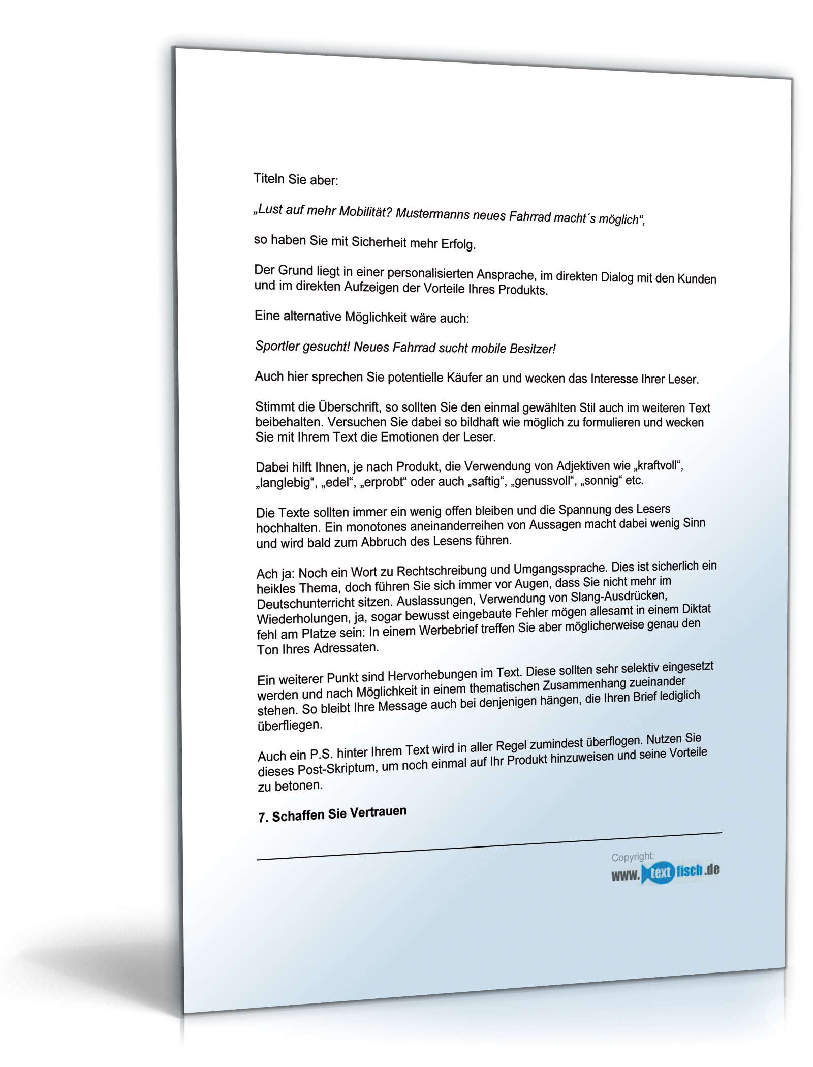 Werbebrief für einen Finanzberater  PDF. Seite: 5