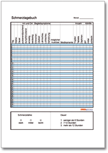 Schmerztagebuch Monat Excel