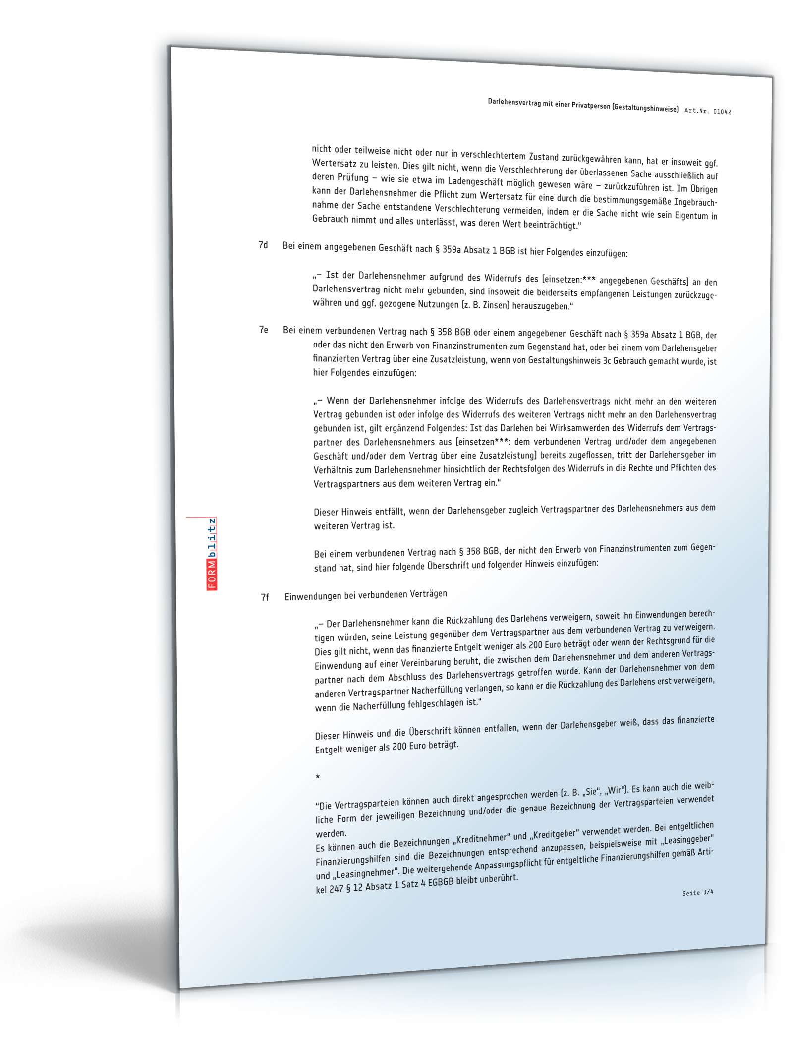 Darlehensvertrag zwischen Unternehmer und Privatperson PDF. Seite: 8