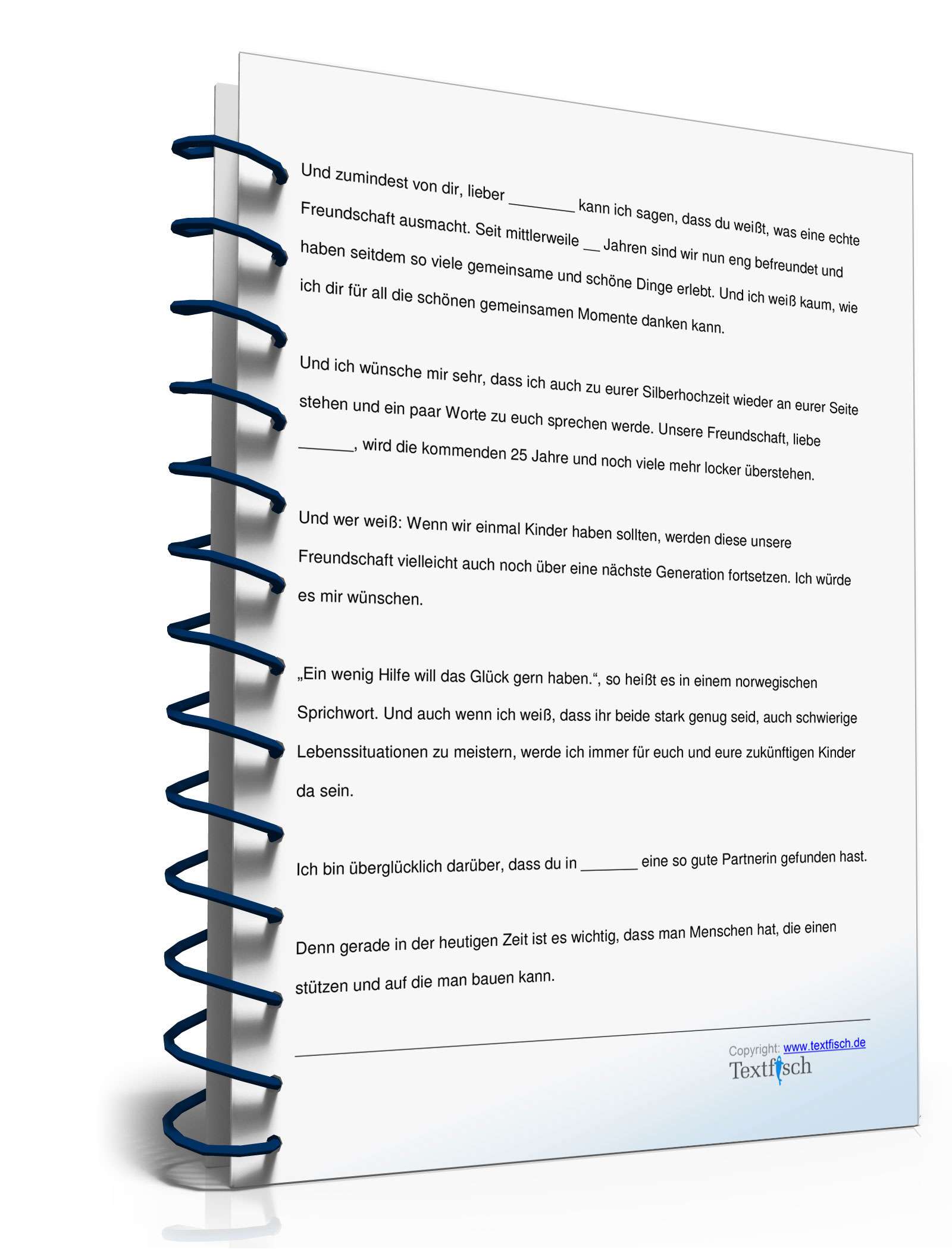 Hochzeitsrede Freund/Freundin des Bräutigams PDF. Seite: 5