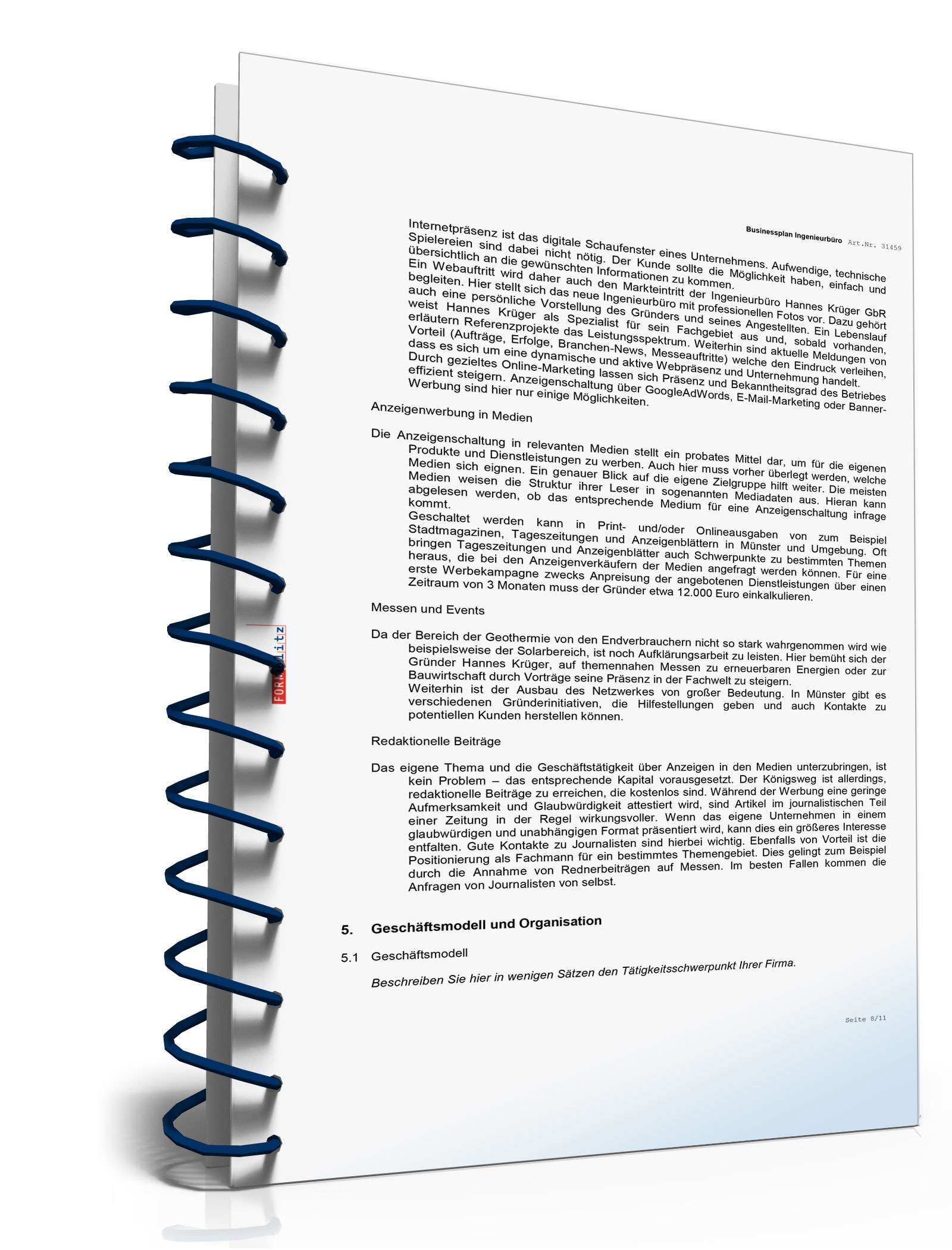 Businessplan Ingenieurbüro Excel. Seite: 10