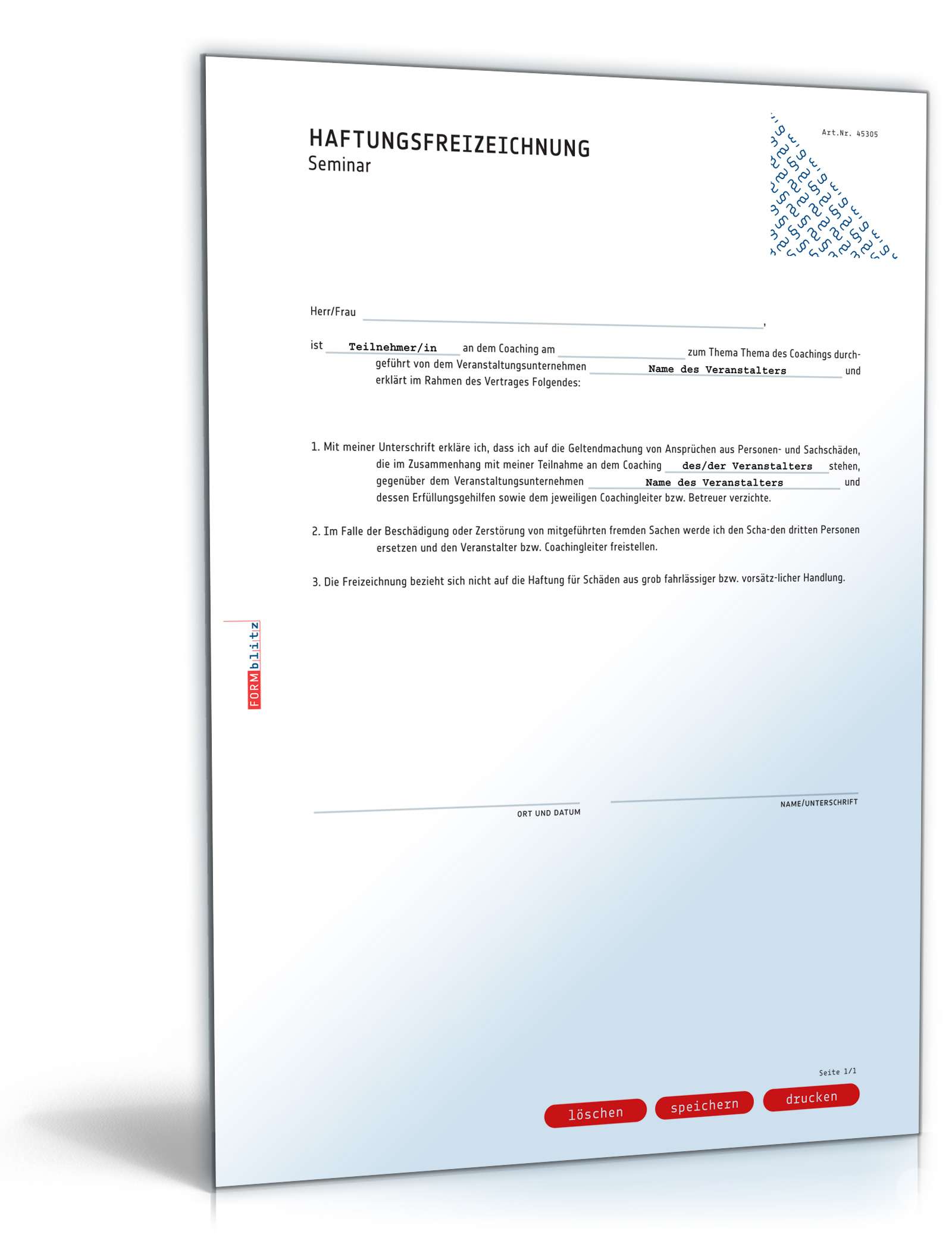 Haftungsfreizeichnung PDF