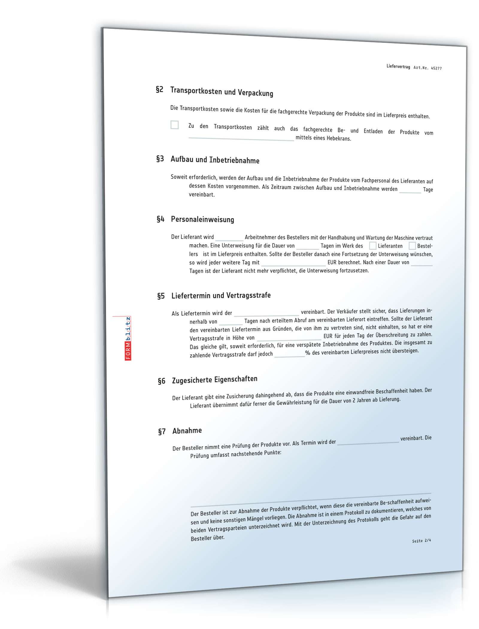 Liefervertrag PDF. Seite: 2