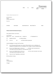 Mietschuldenfreiheitsbescheinigung Word