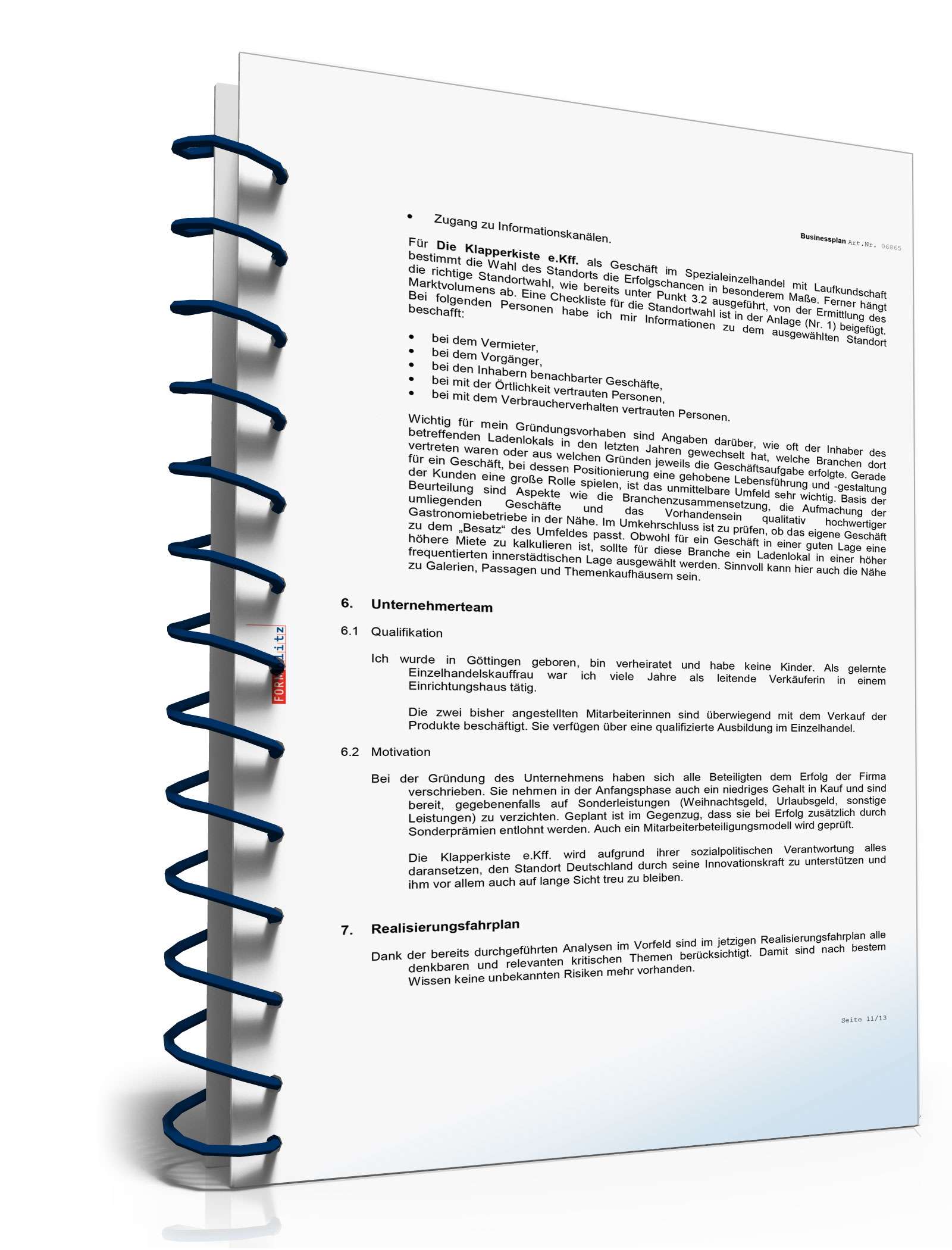 Businessplan Geschenkeladen Excel. Seite: 10