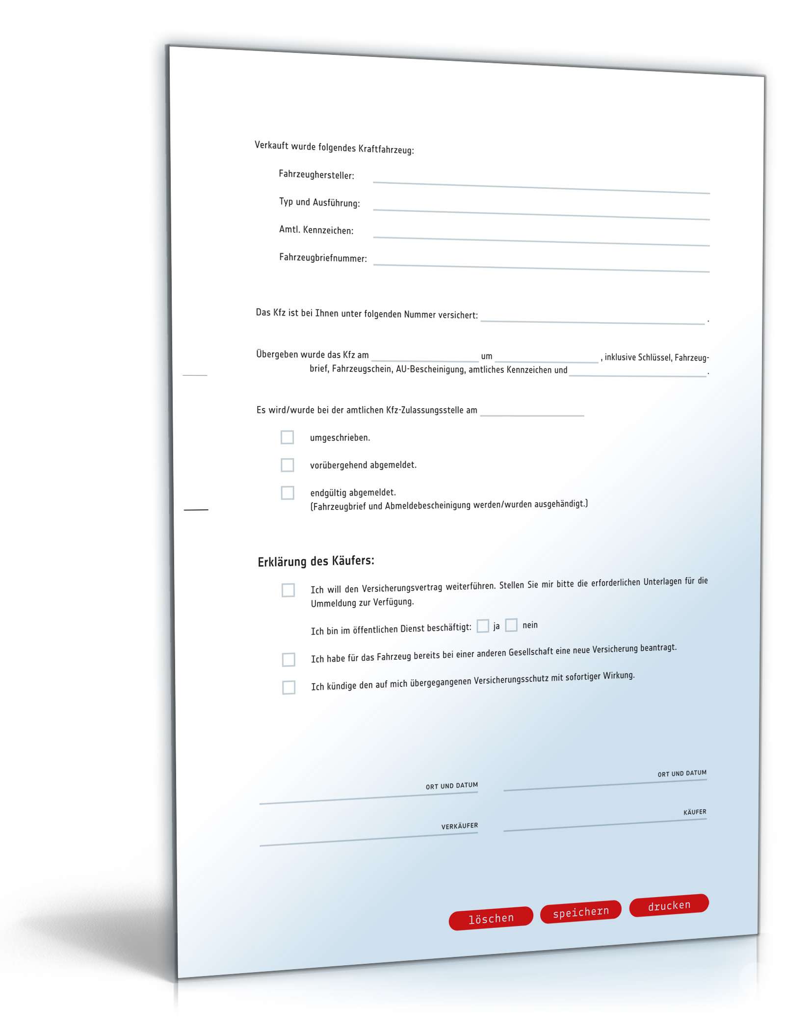 Anzeige Kfz-Versicherung PDF. Seite: 2