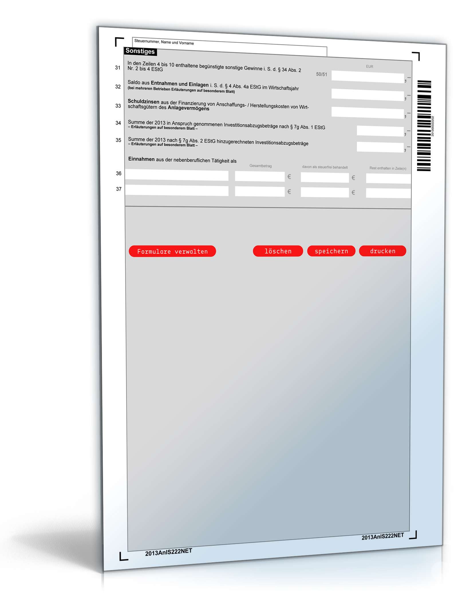 Anlage S 2013 PDF. Seite: 2
