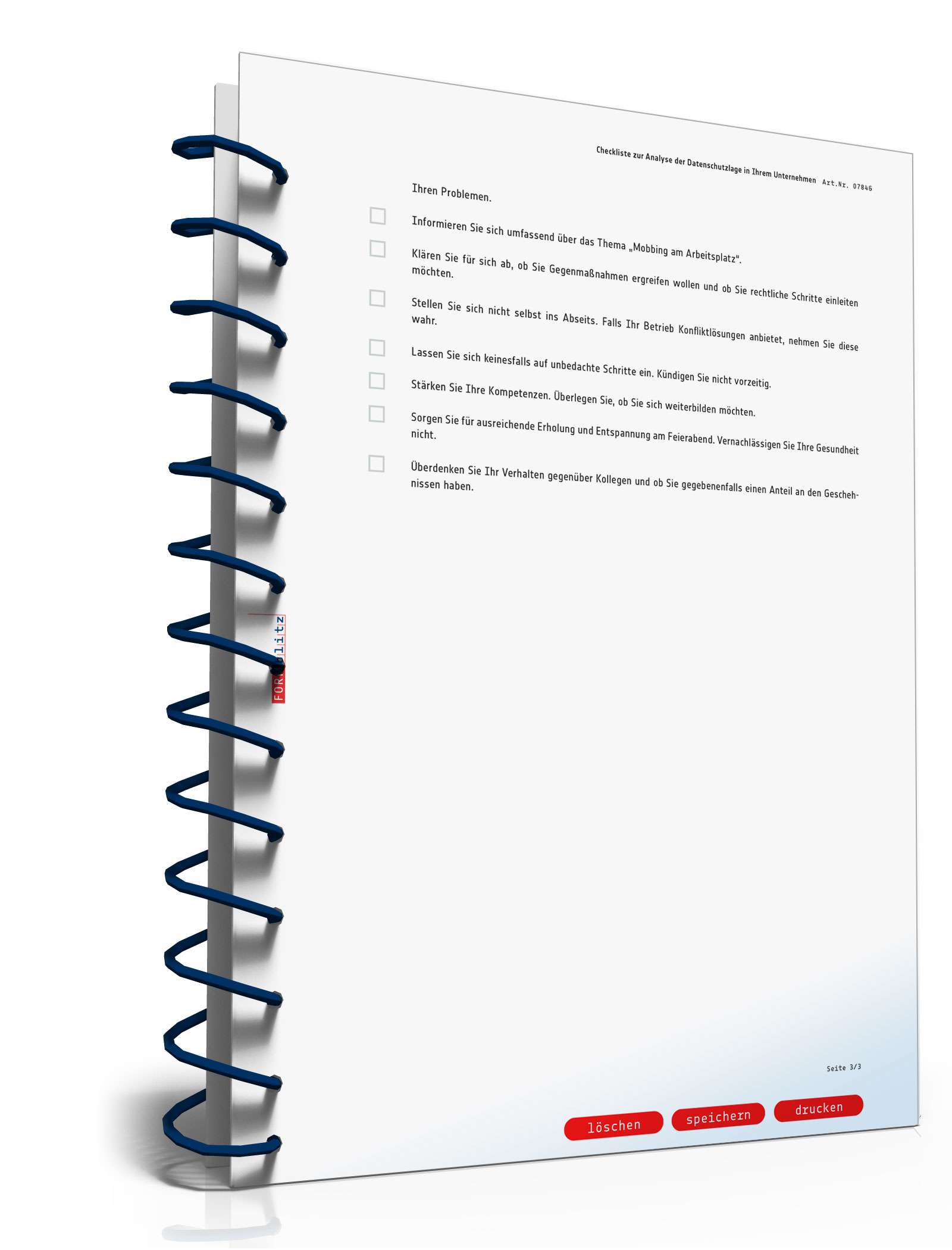 Mobbingprotokoll PDF. Seite: 6